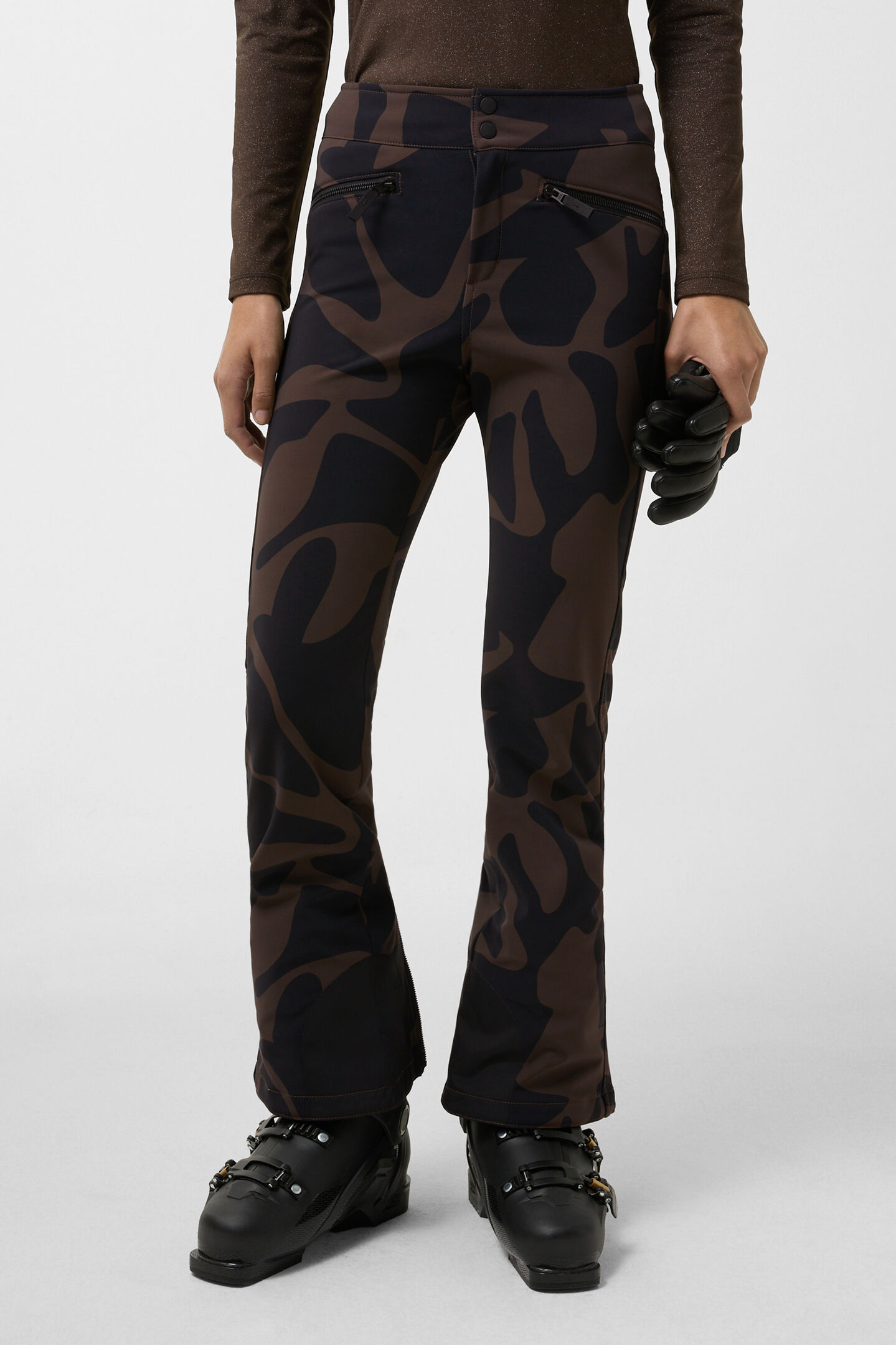 Ireen ski trousers Chocolate/black