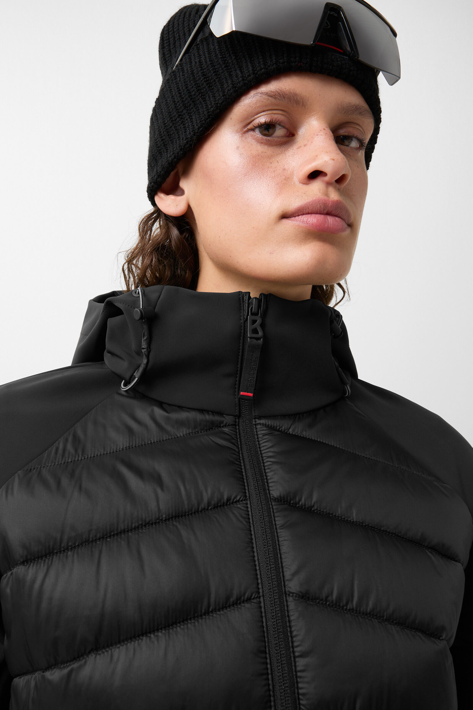 Marian softshell quilted jacket Black