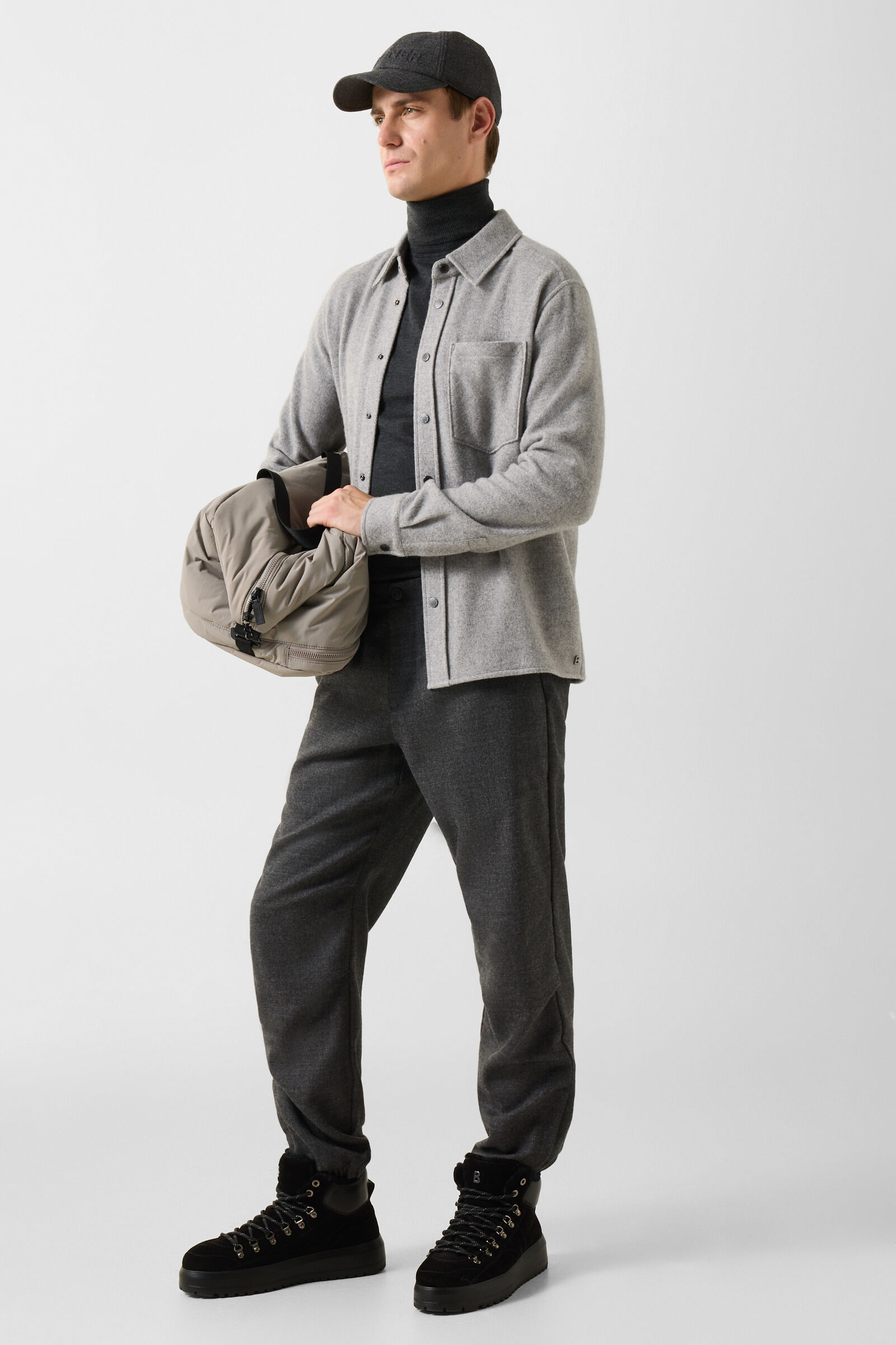 Gordon pure new wool cashmere jumper Anthracite