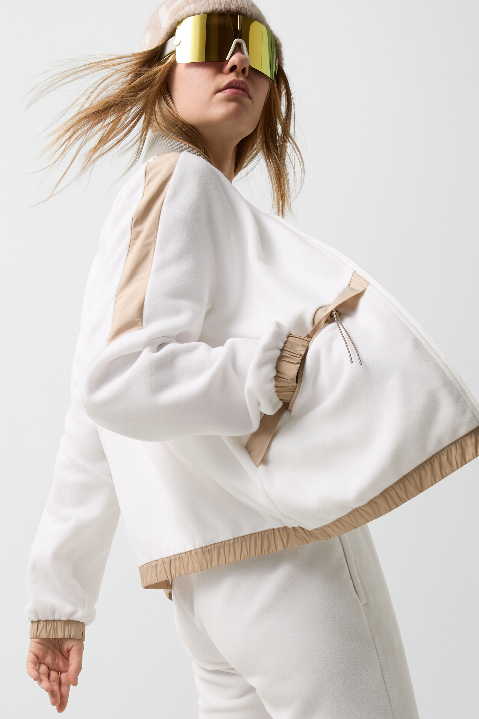 Liva fleece jacket White/beige