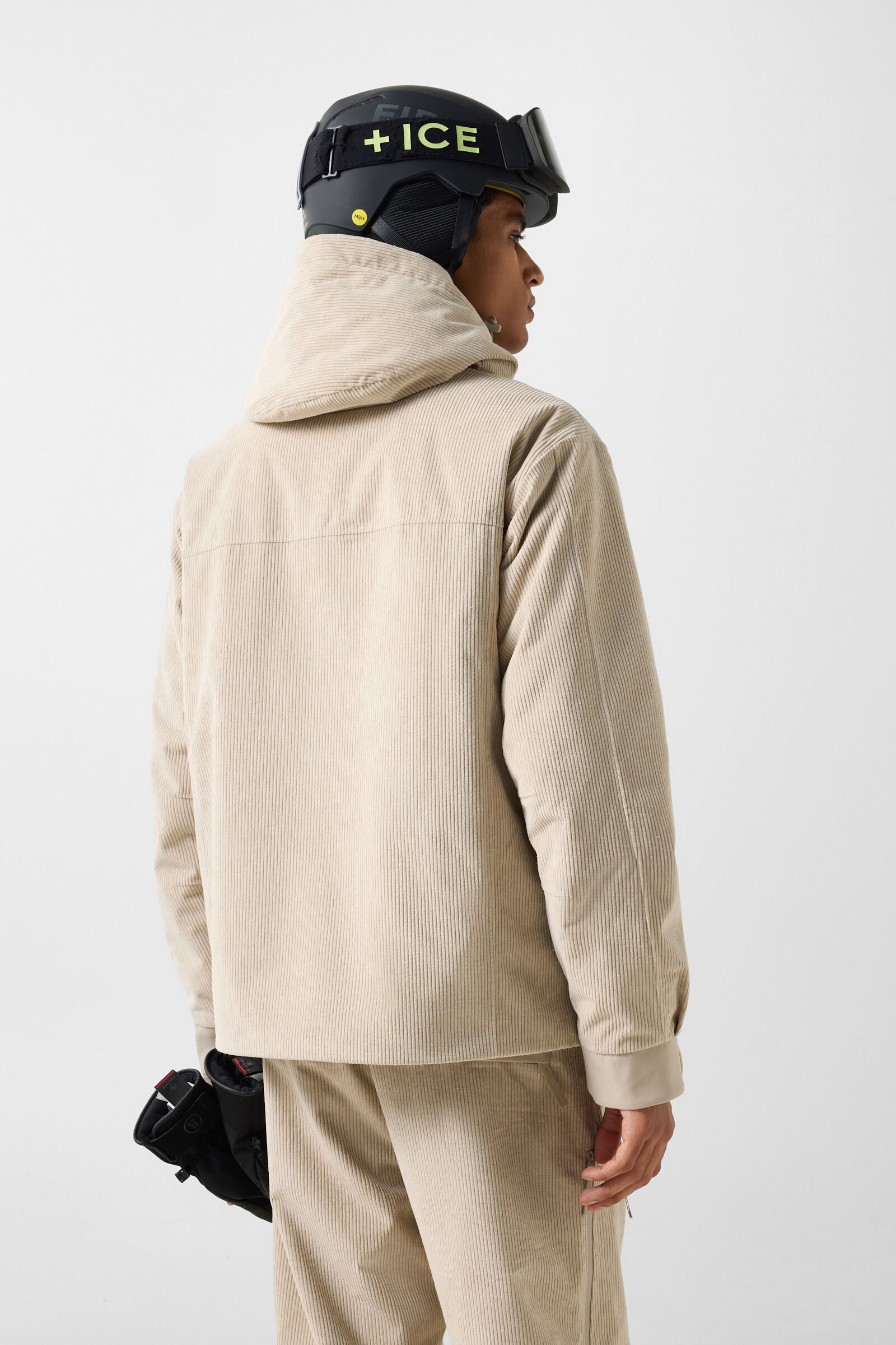 Cord-Skijacke Flint Beige