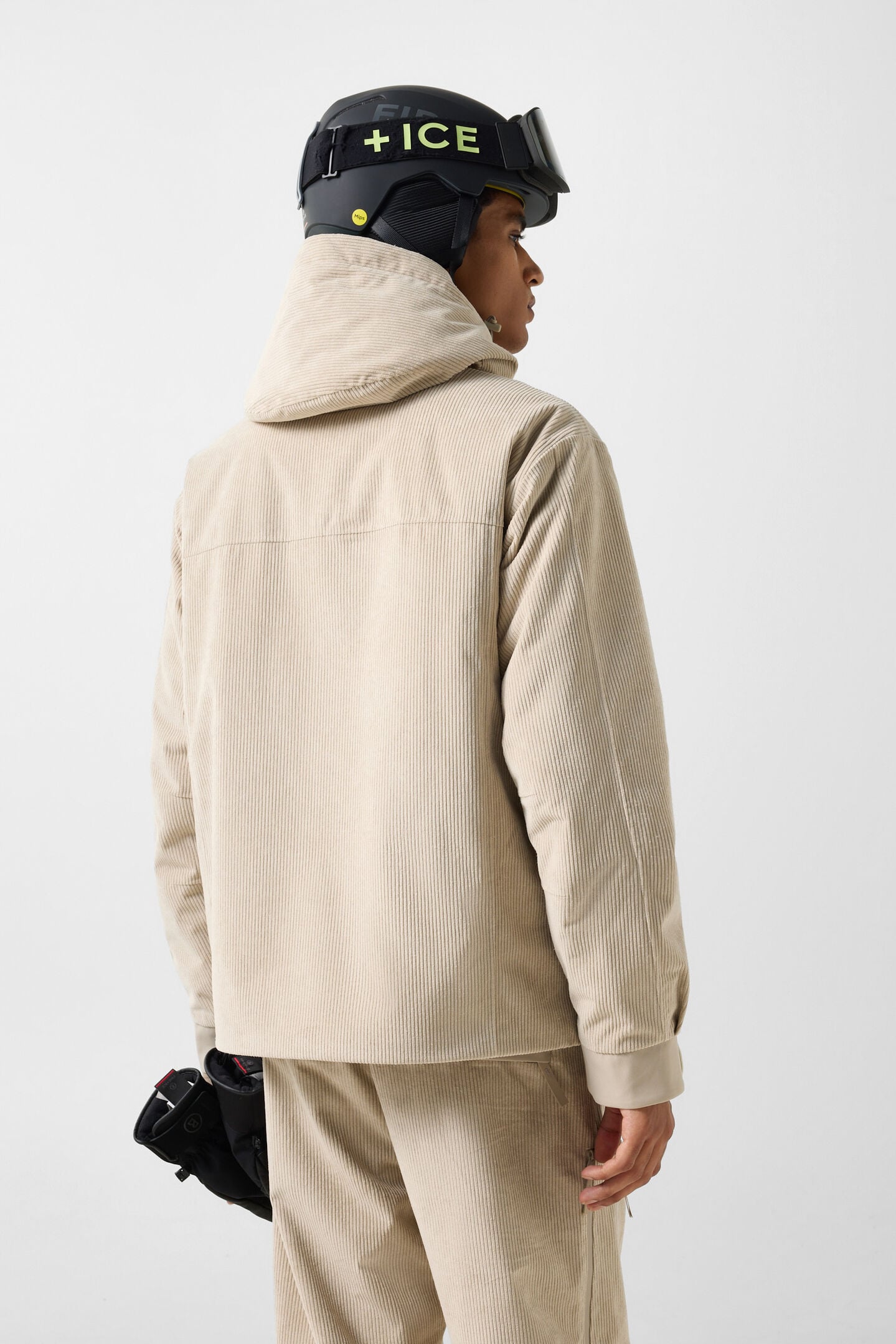 Cord-Skijacke Flint Beige