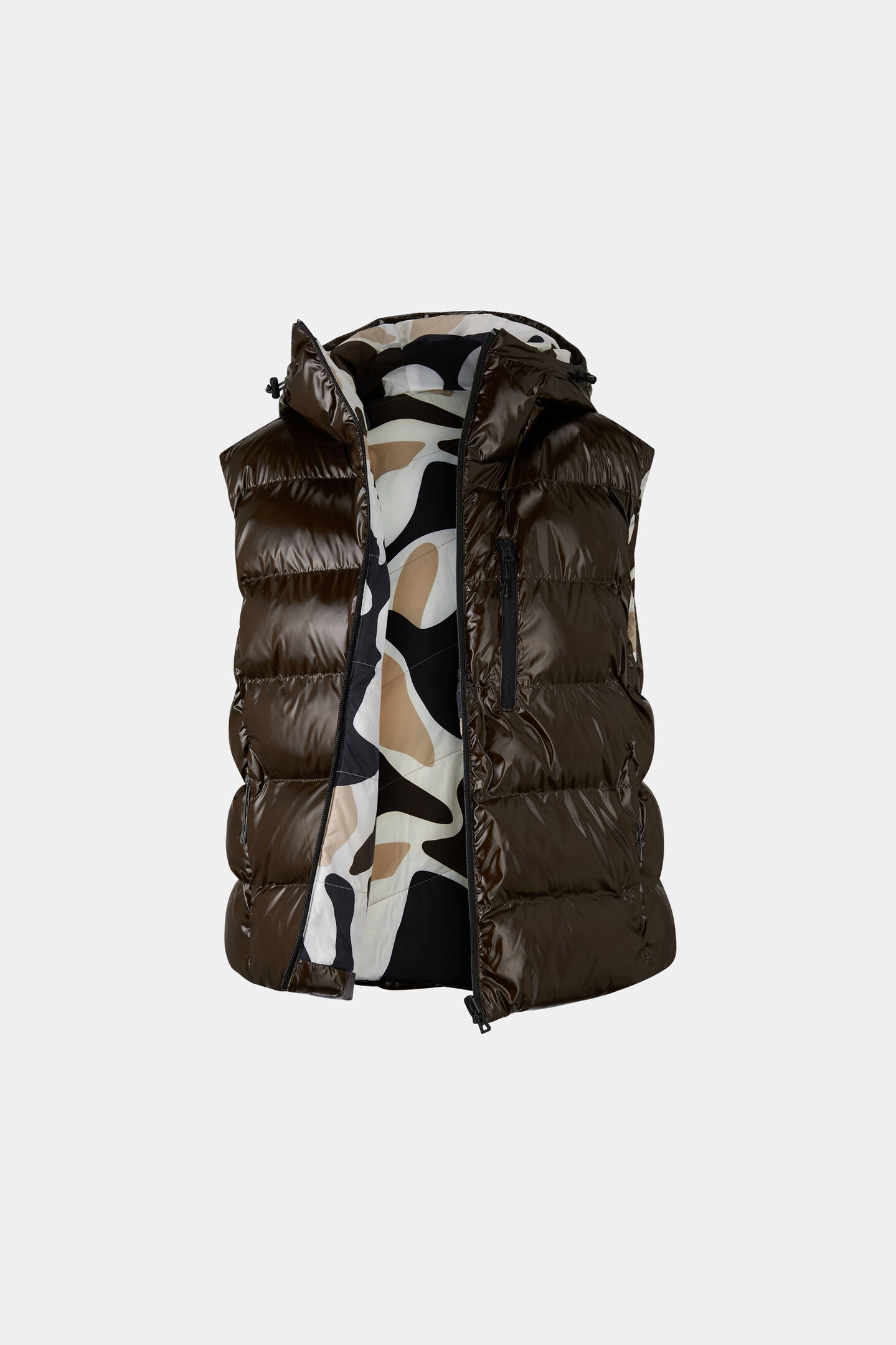Reversible quilted waistcoat Namilia Chocolate