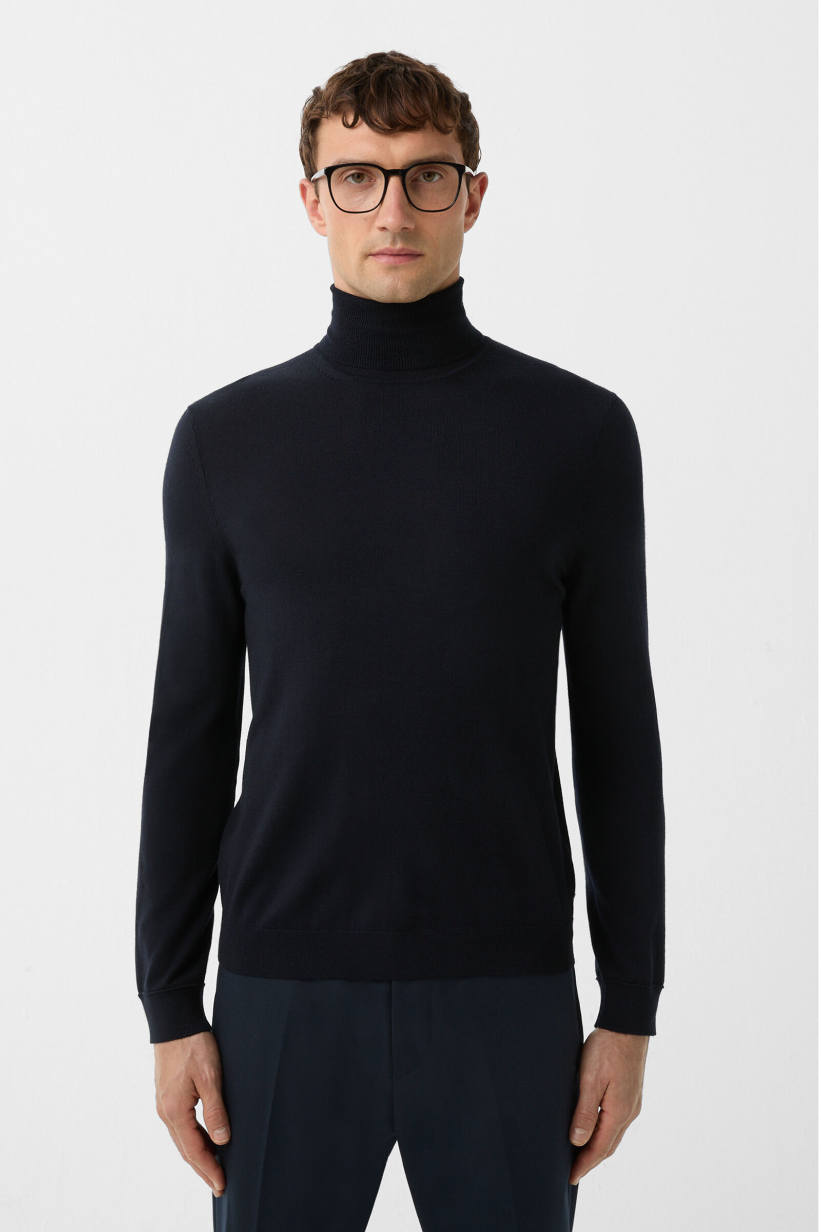 Gordon turtleneck jumper Navy blue