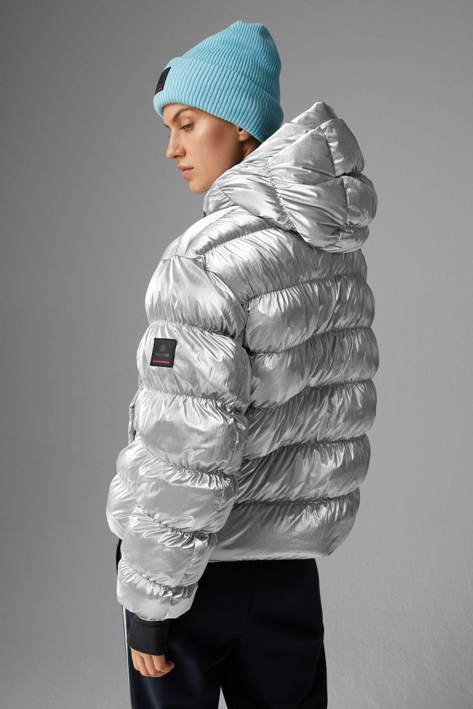 Silver hotsell quilted jacket