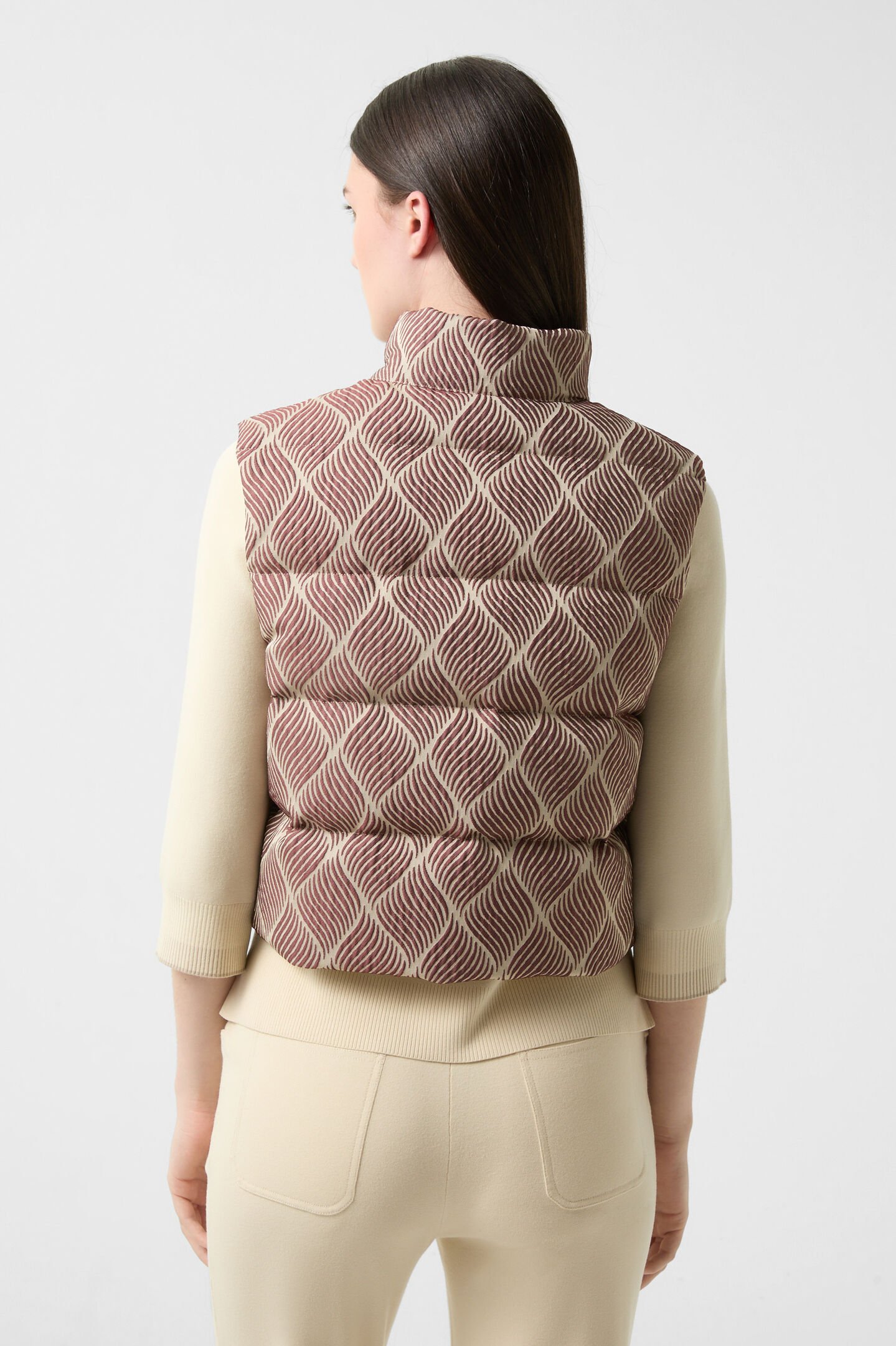 Cropp down waistcoat Latoya Wine red/cream