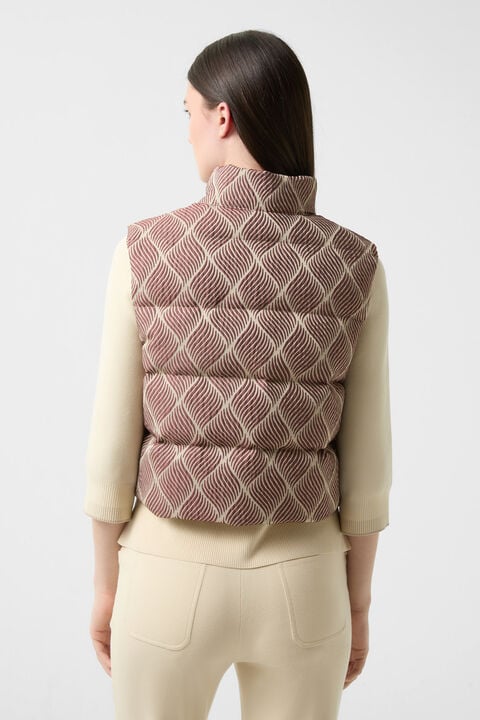 Cropp down waistcoat Latoya Wine red/cream Cropp down waistcoat Latoya Wine red/cream