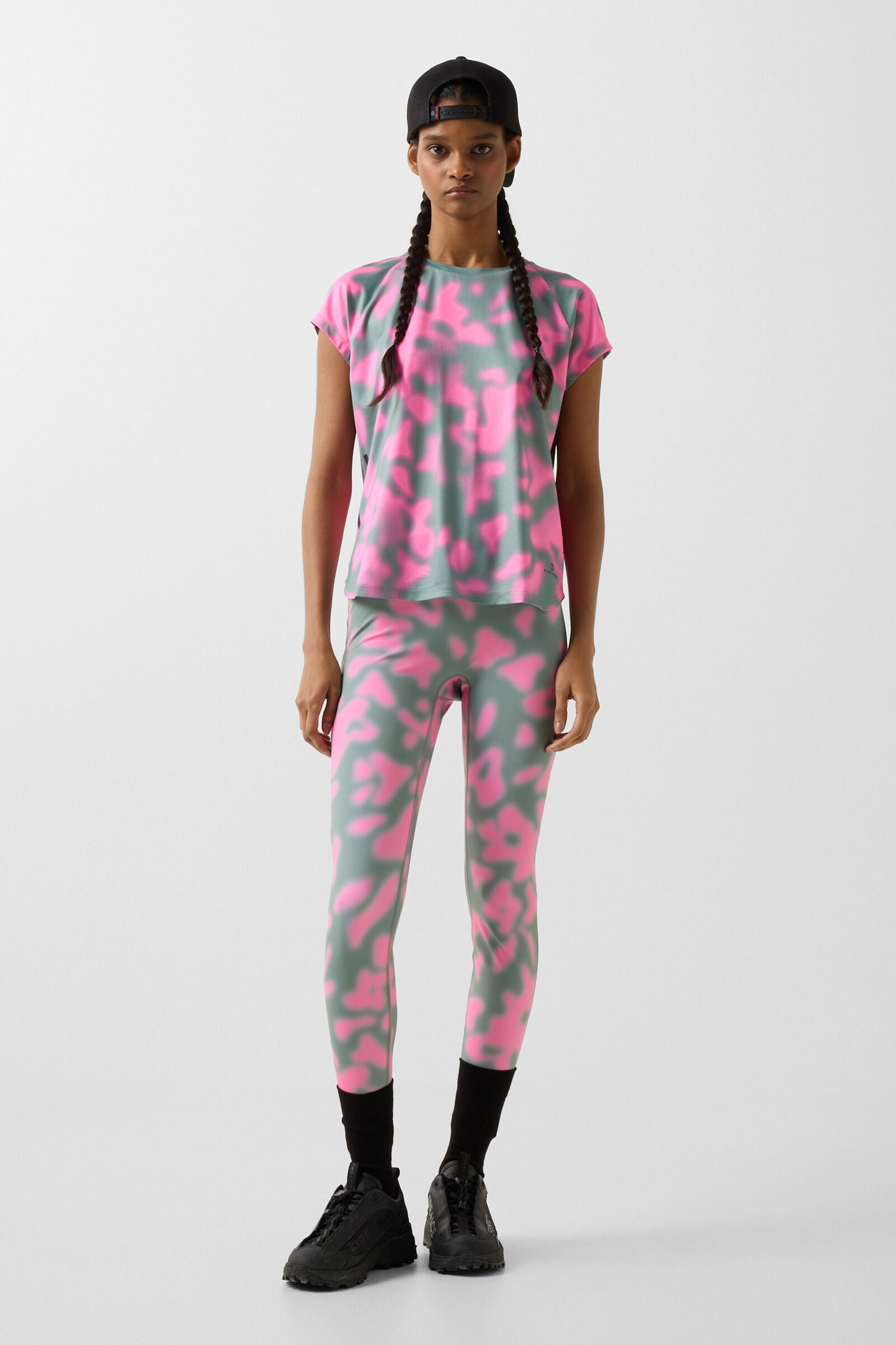 Brenna functioneel shirt Eucalyptus/Roze