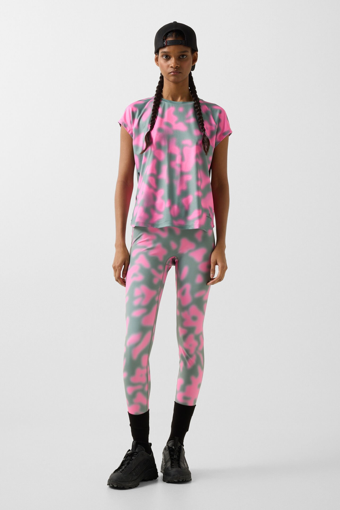 Brenna functioneel shirt Eucalyptus/Roze