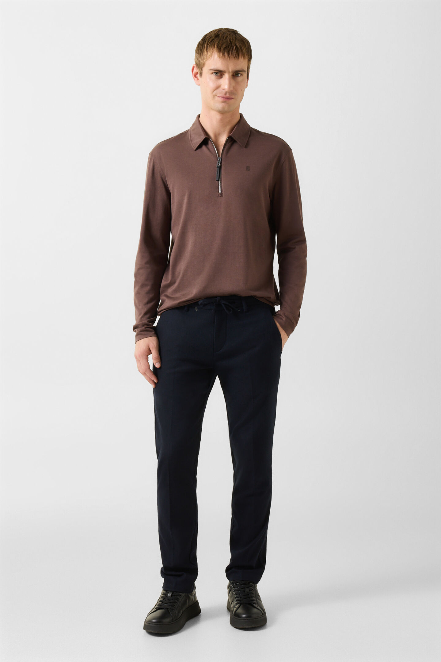 Bailey Polo Long-Sleeved Top Brown