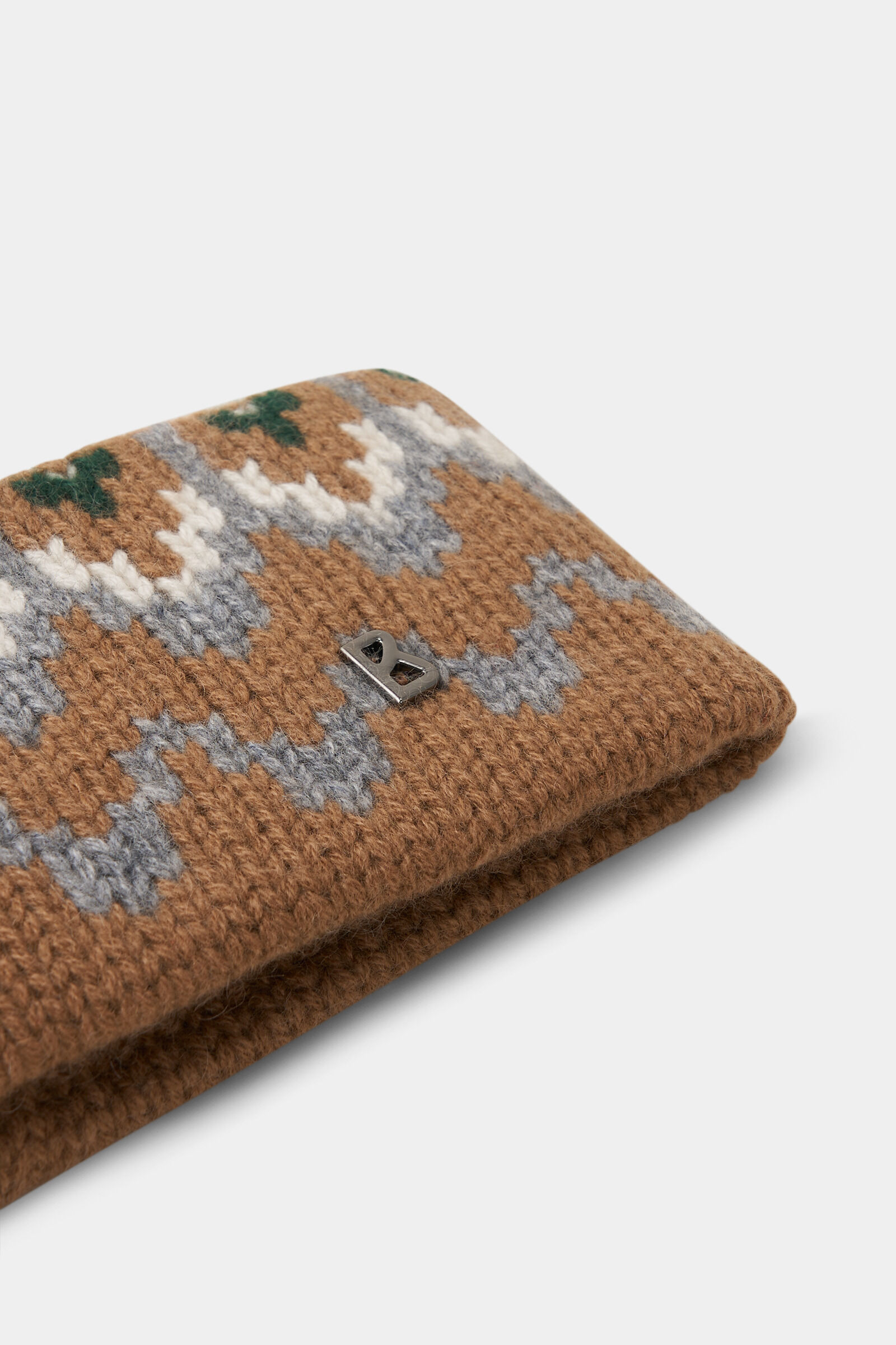 Loca cashmere headband Hazel/grey