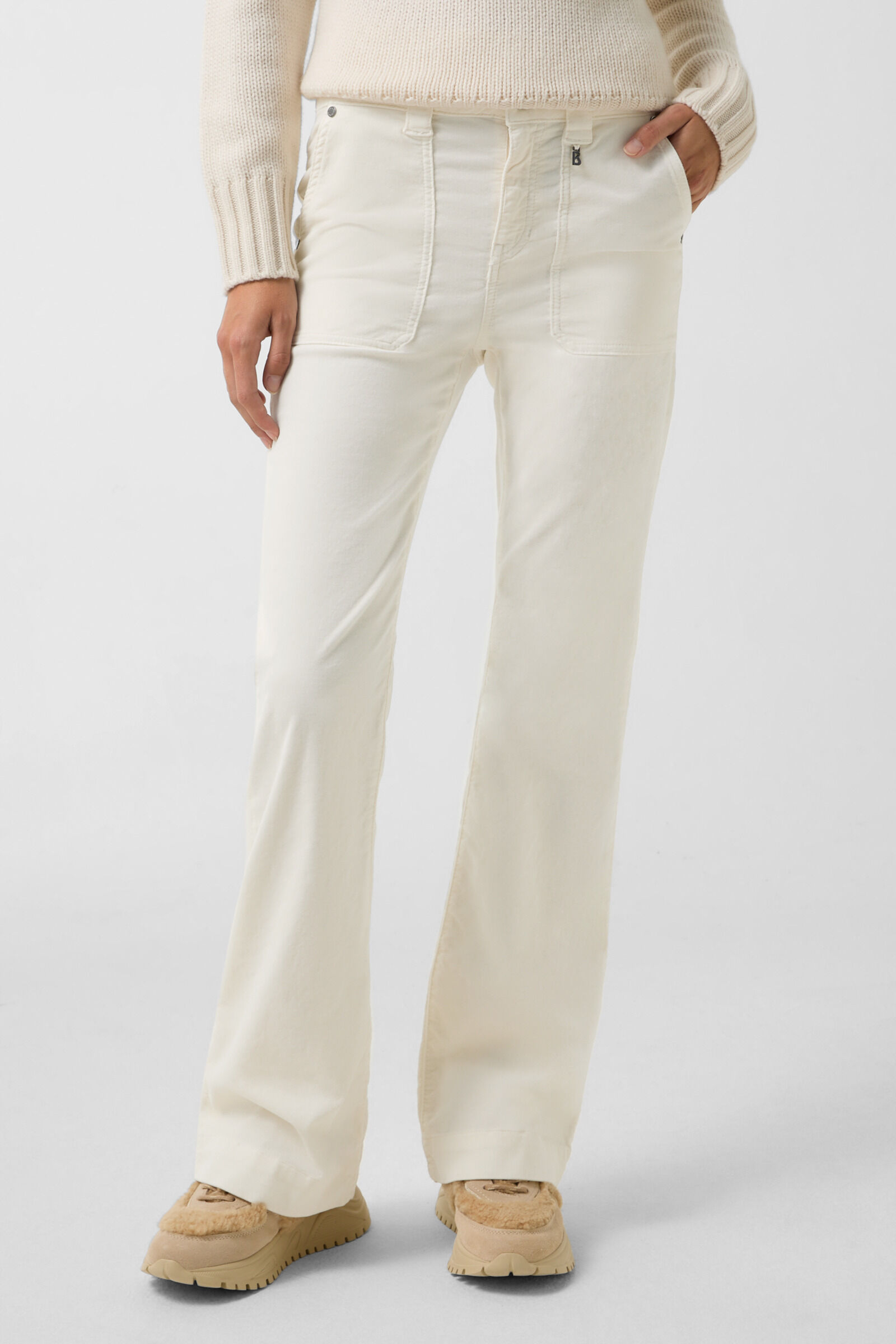 Devin velvet trousers Cream
