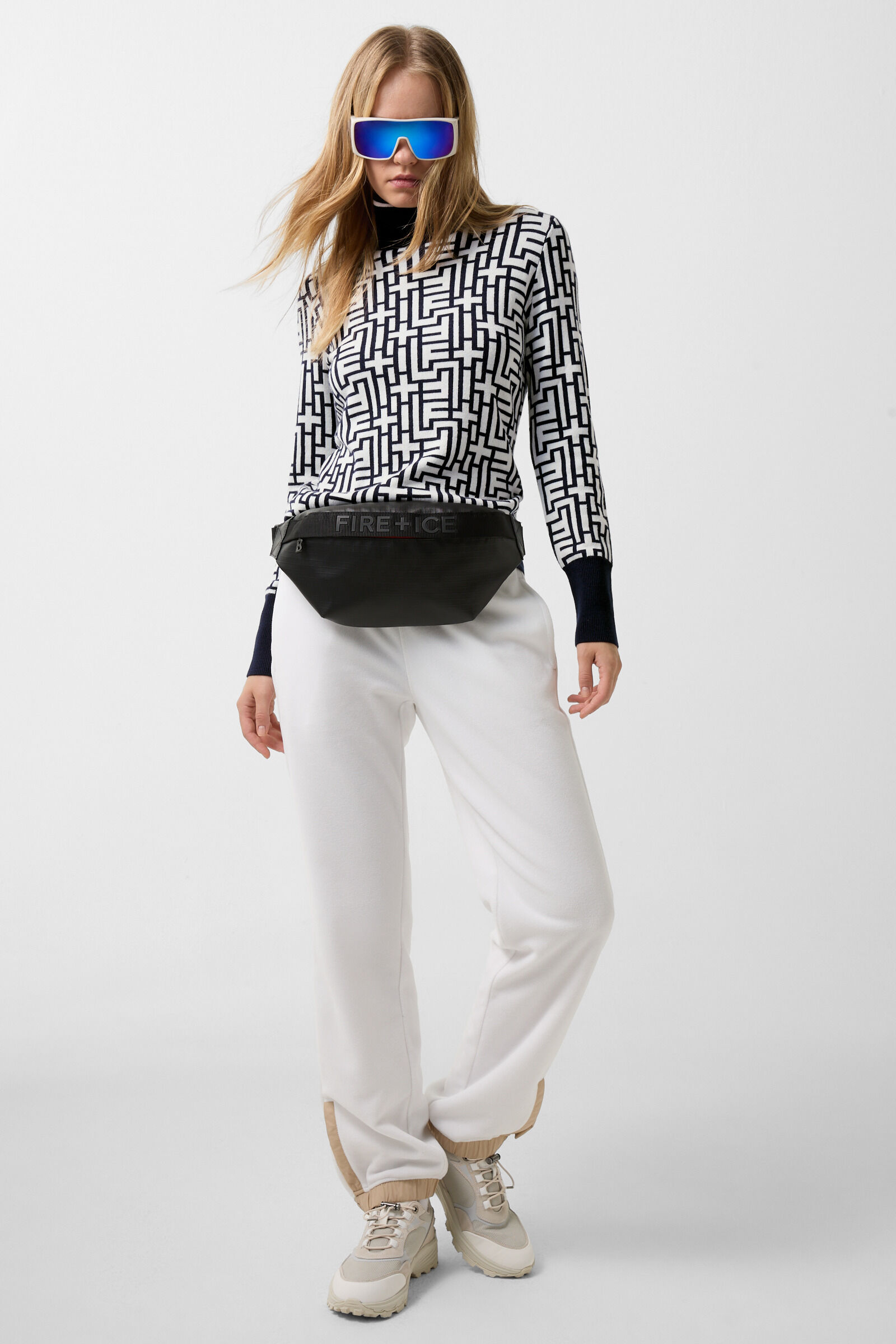 Jacquard jumper Maira Dark blue/white