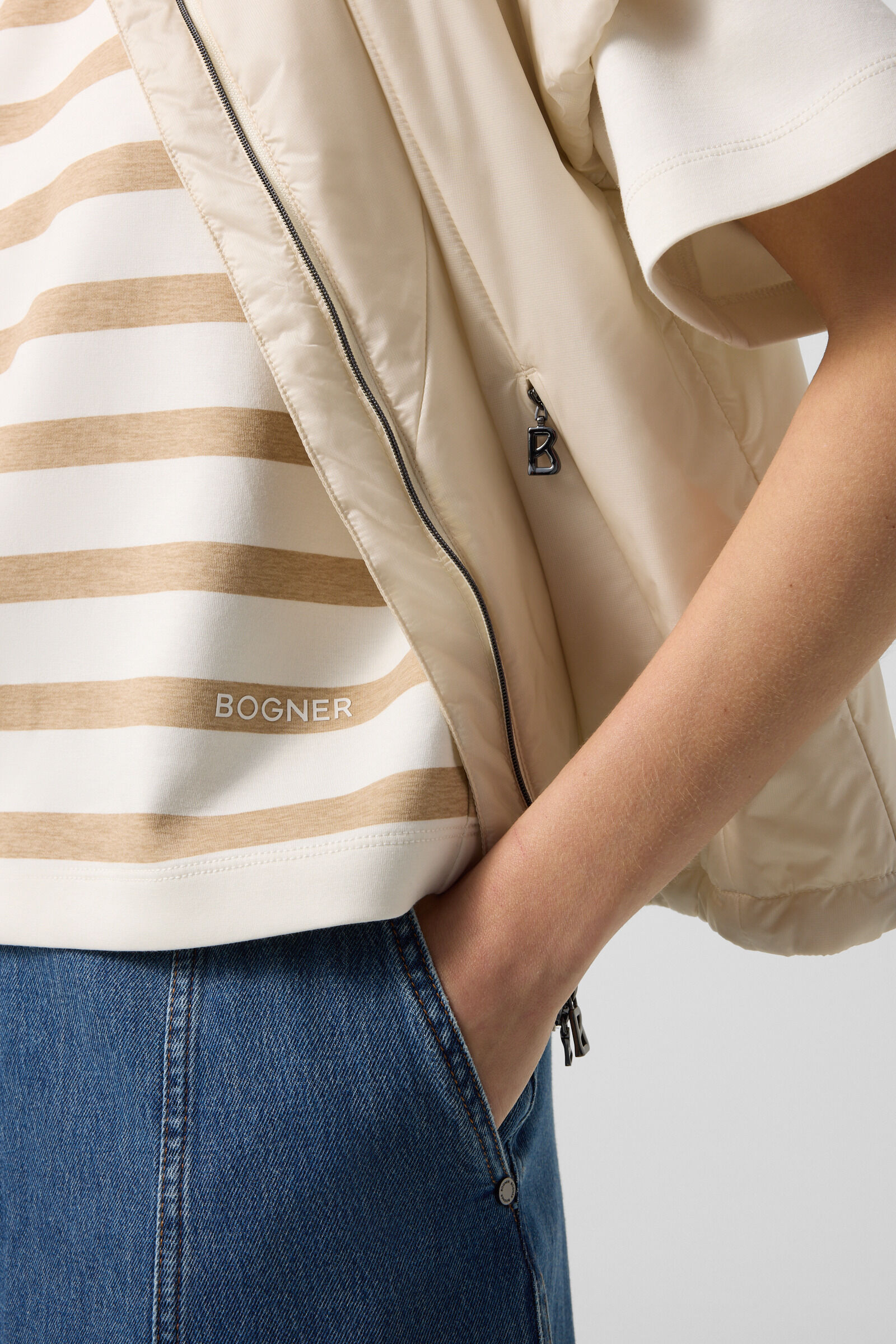 Shirt Stacey Off-White/Hellbraun