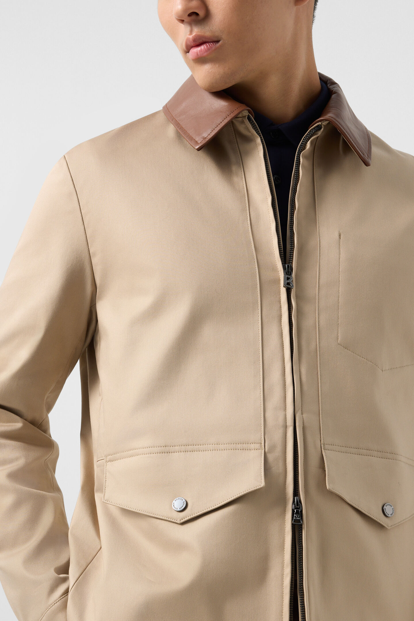 Twill jacket Mirco Beige