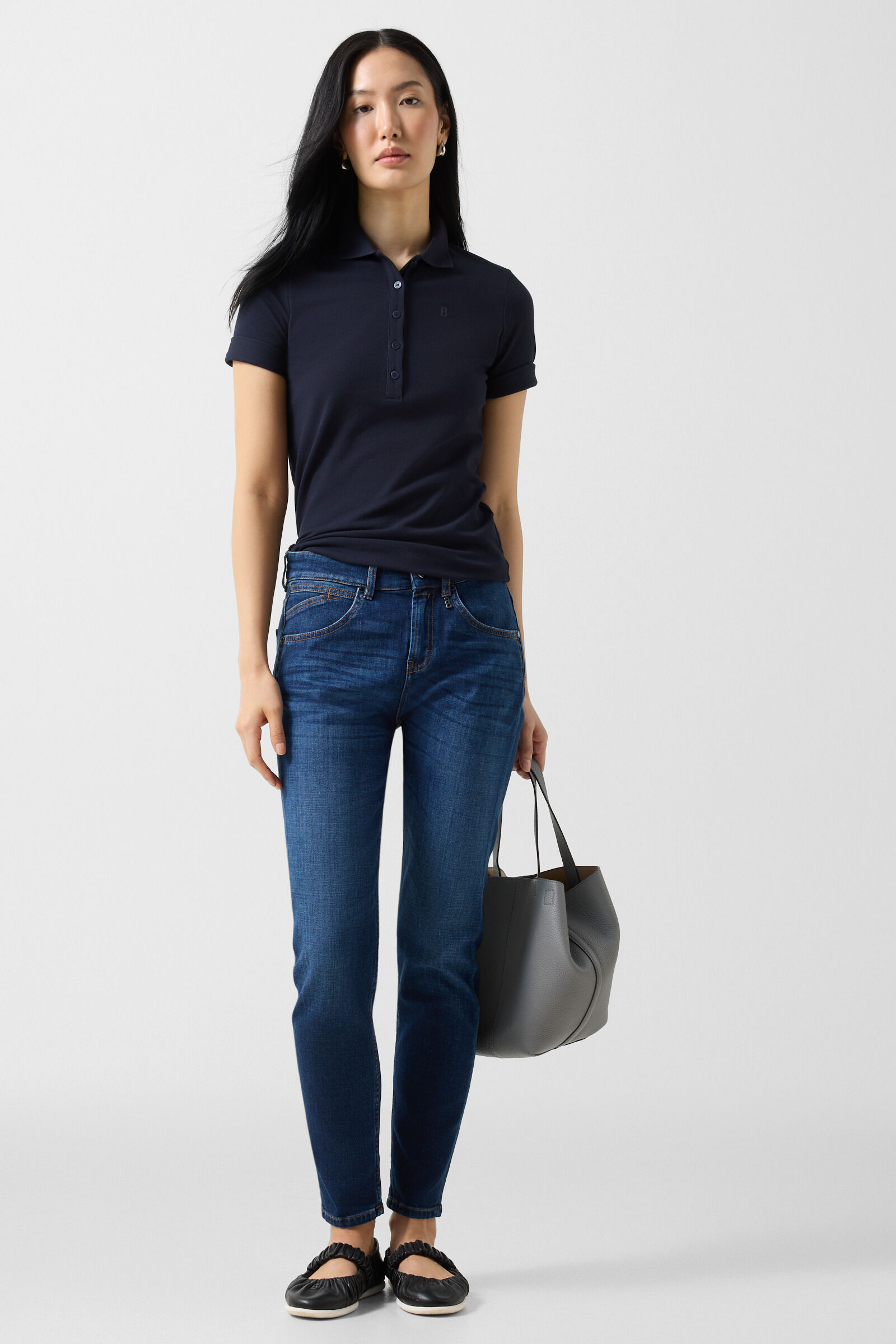 Polo-Shirt Malika Navy-Blau