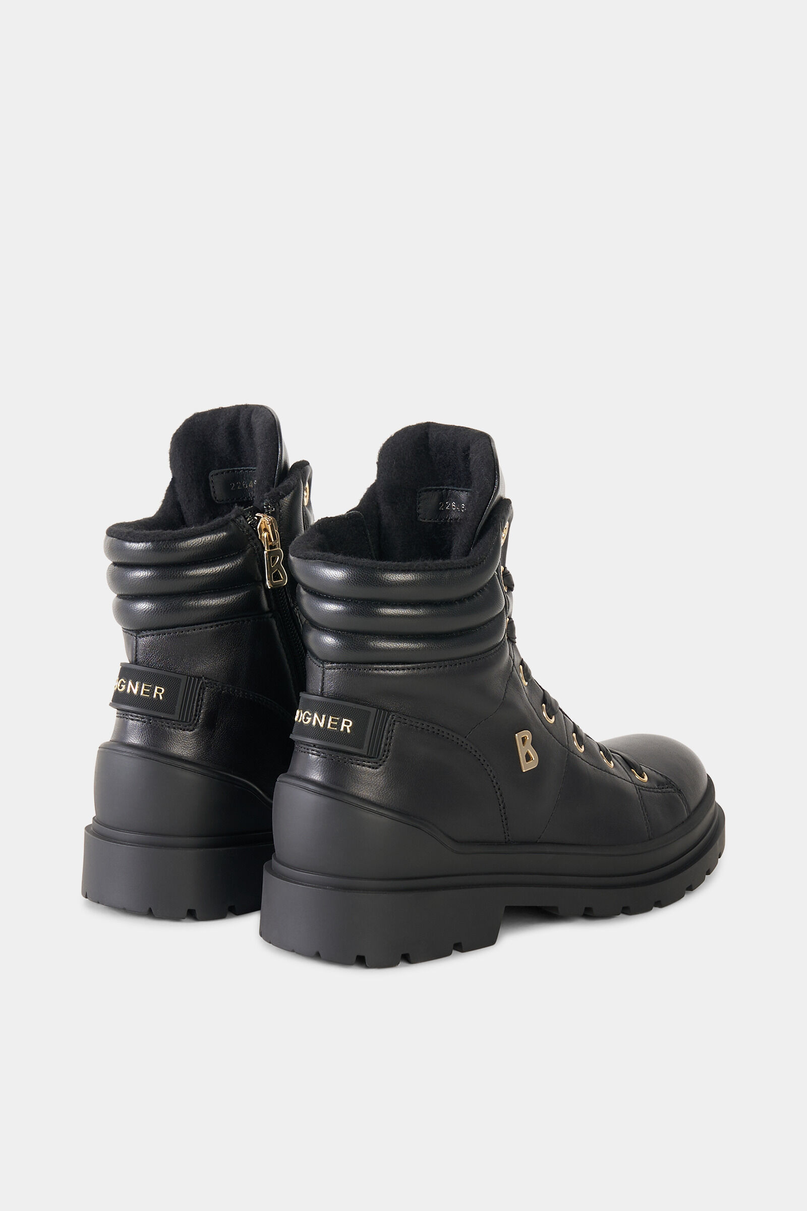 St. Moritz lace-up boots with spikes Black