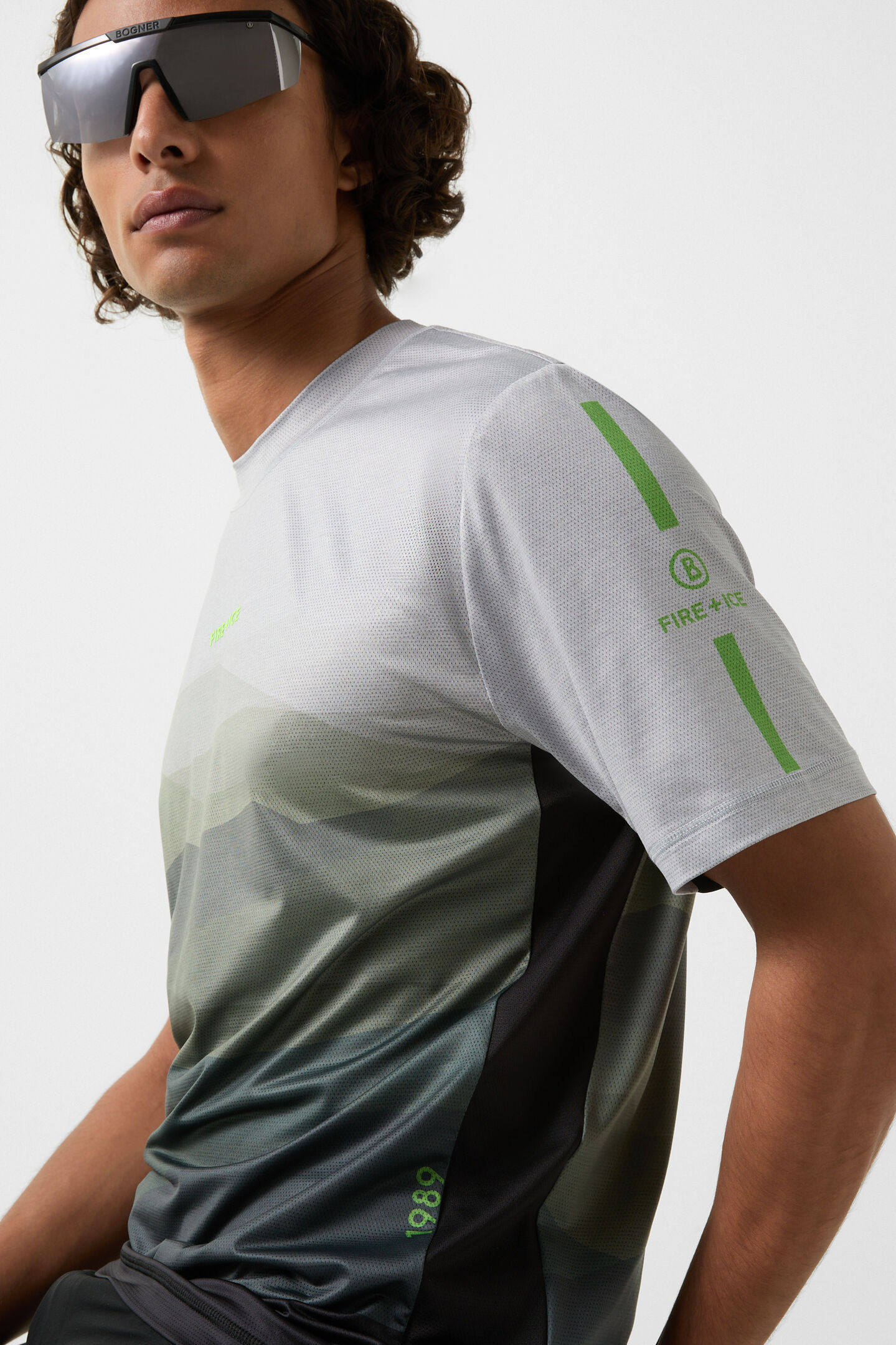 Balduin mesh shirt Light gray/olive green