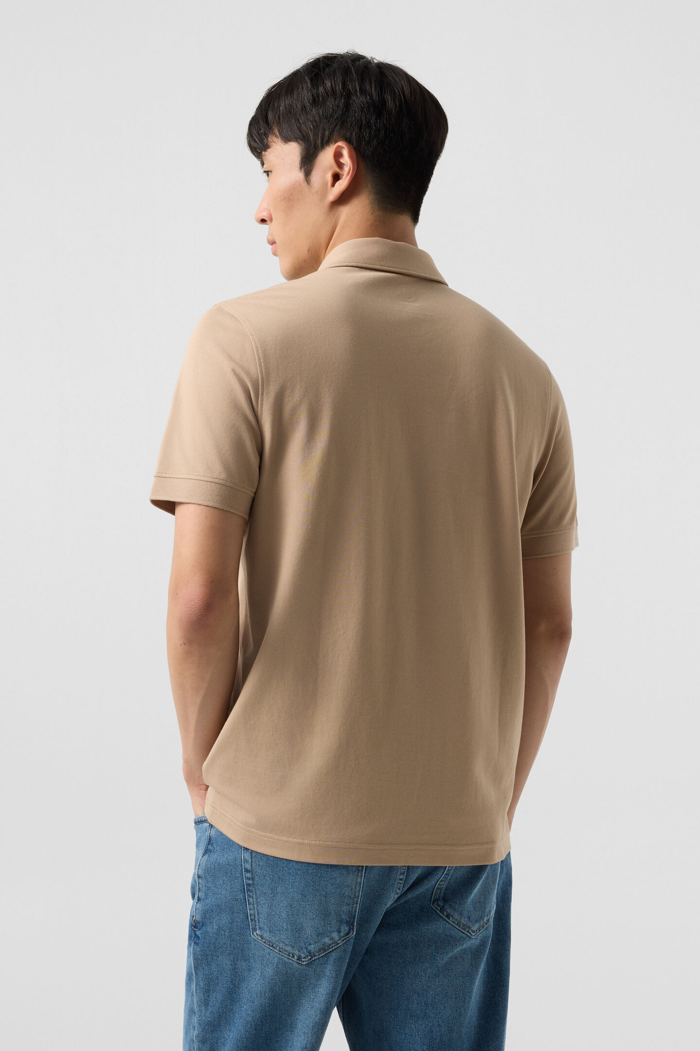 Timo piqu&eacute; polo shirt Beige
