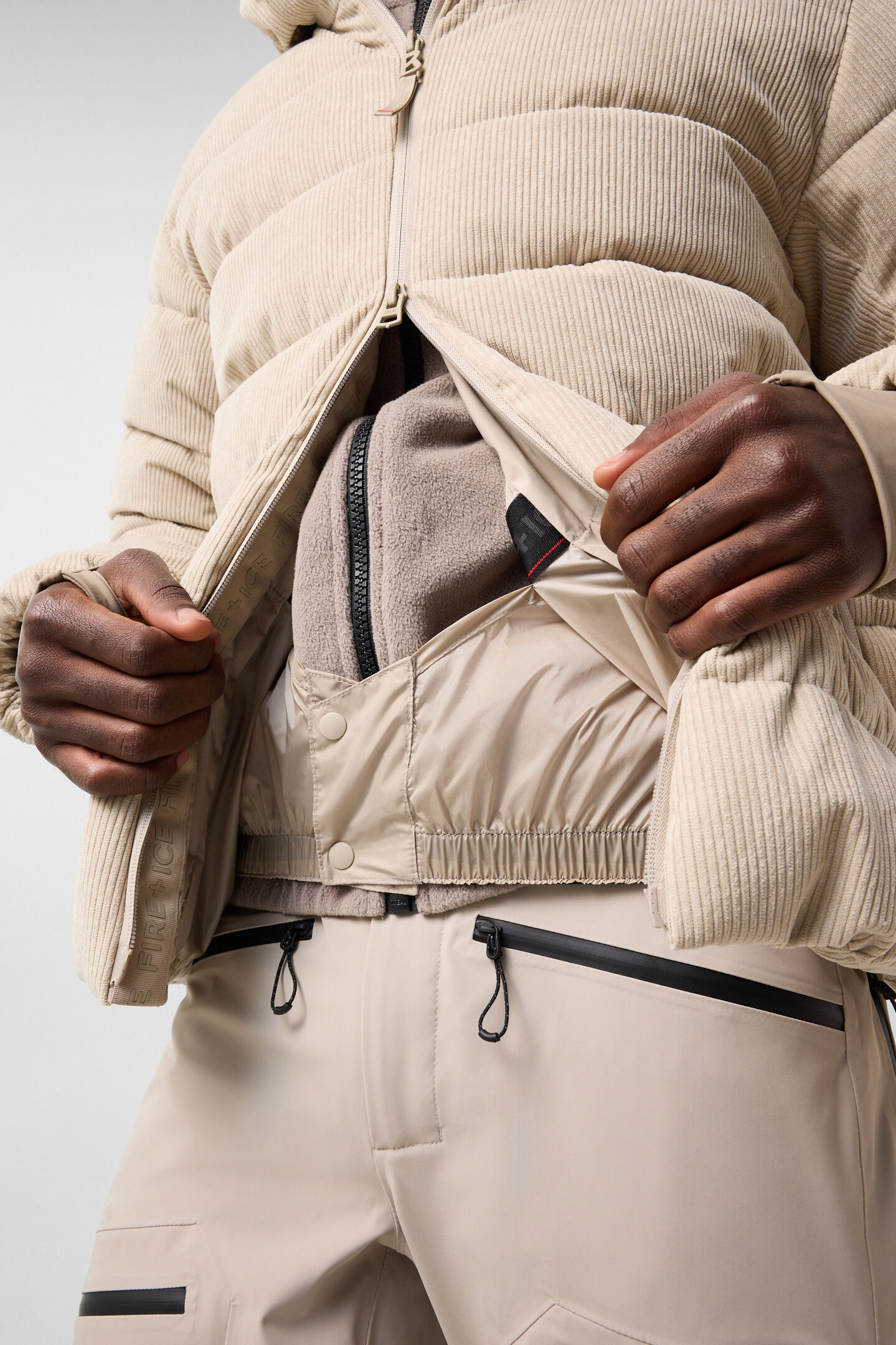 Luka corduroy ski jacket Beige