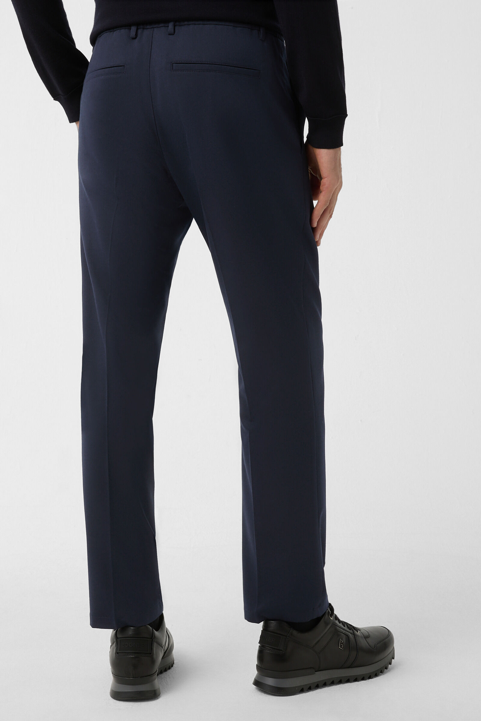 Pleated trousers Marcus Navy blue
