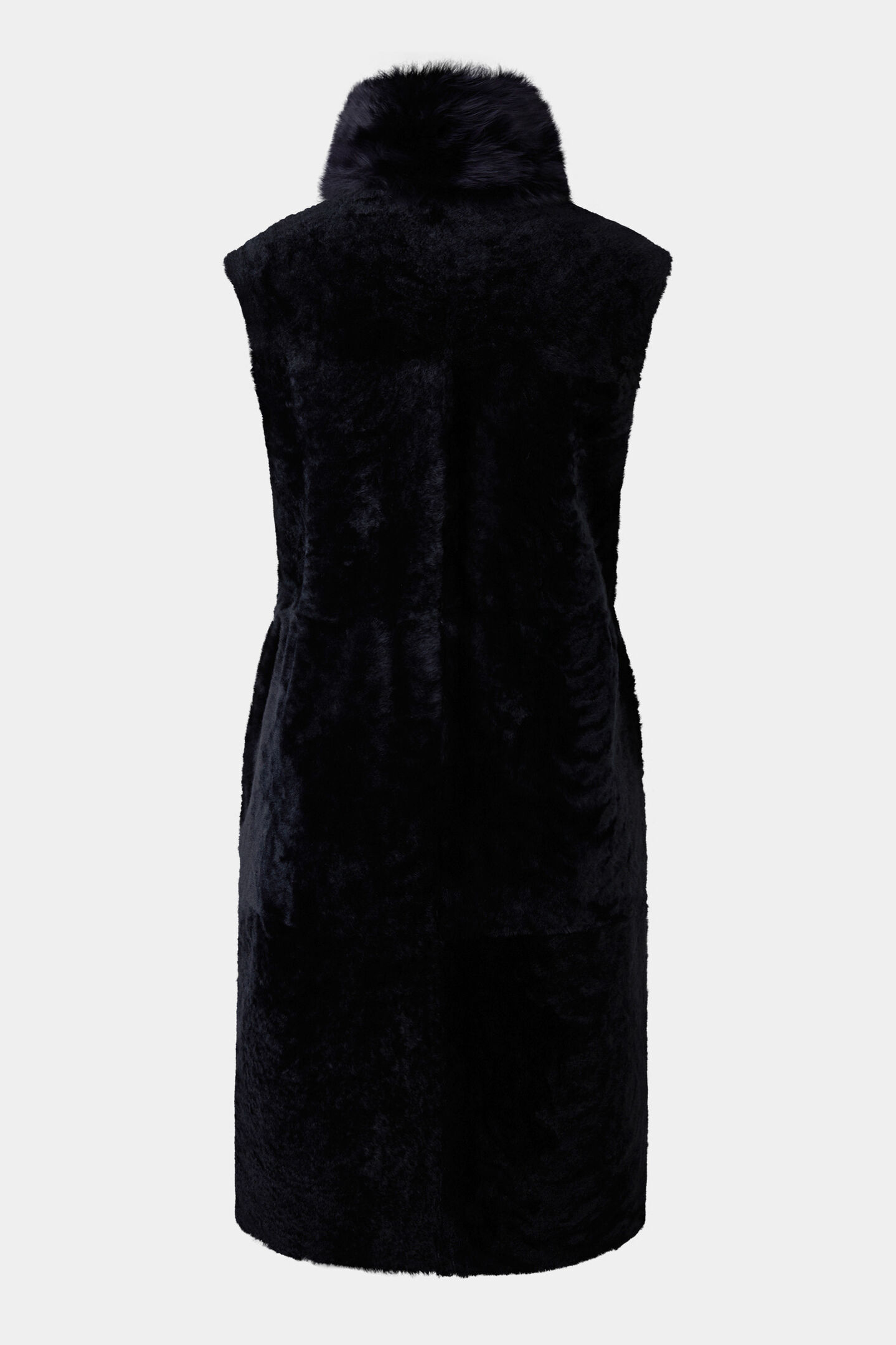 Reversible lambskin vest Pepita Navy blue