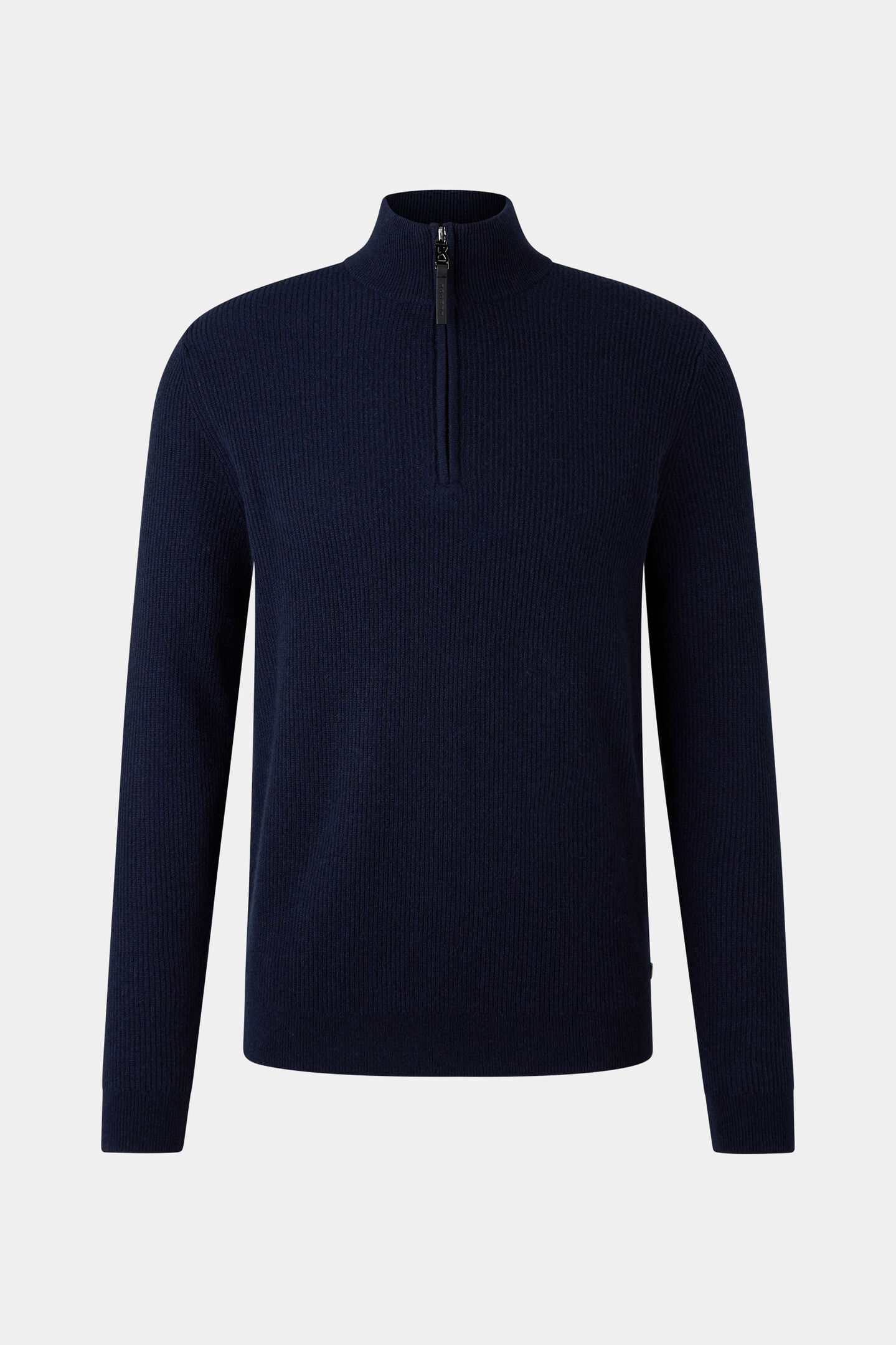 Pure new wool cashmere troyer Derek Navy blue
