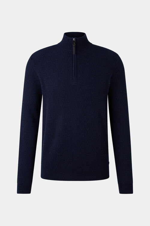 Zuiver scheerwol kasjmier Derek Marineblauw