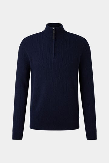 Schurwoll-Kaschmir-Troyer Derek Navy-Blau Schurwoll-Kaschmir-Troyer Derek Navy-Blau