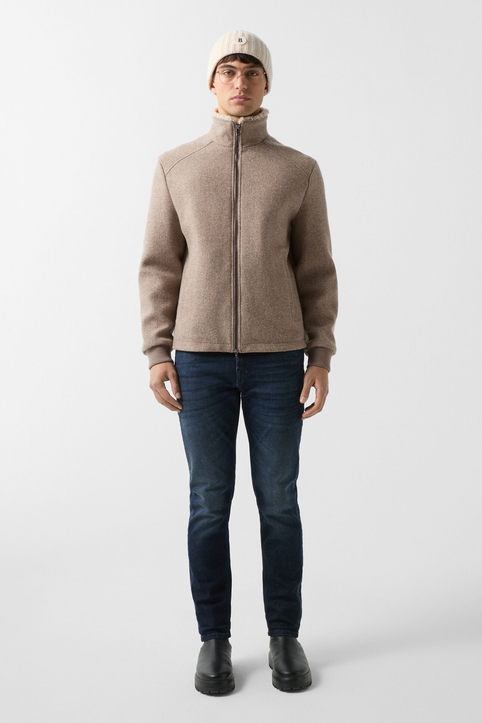 Blouson en laine Yoshi Marron clair