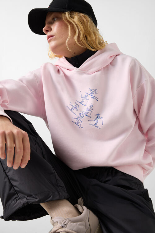 Baumwoll-Hoodie Sibel Rosa