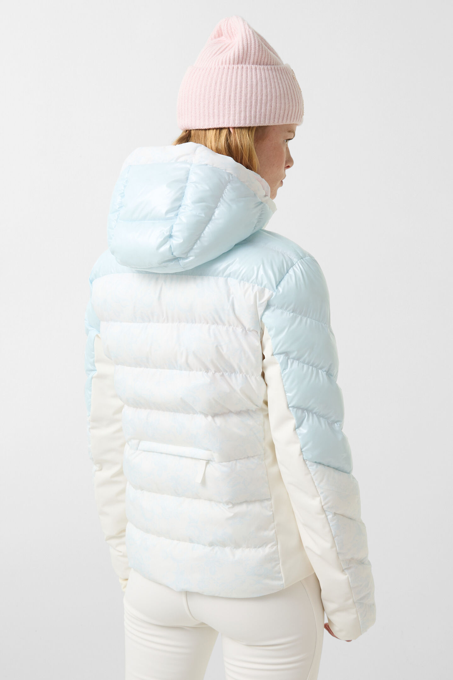 Farina quilted jacket Light blue/white