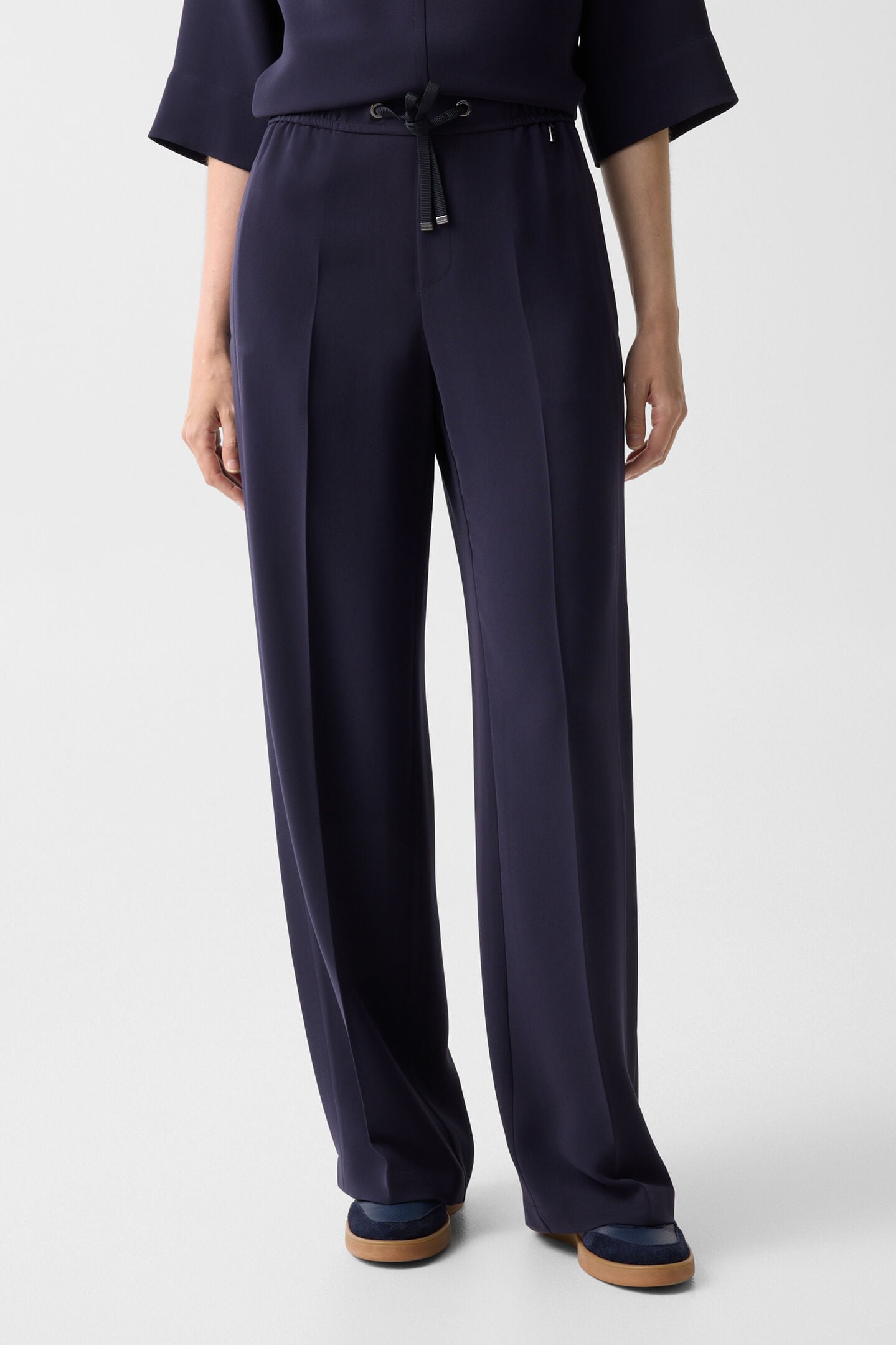 Cr&ecirc;pehose Enny Navy-Blau