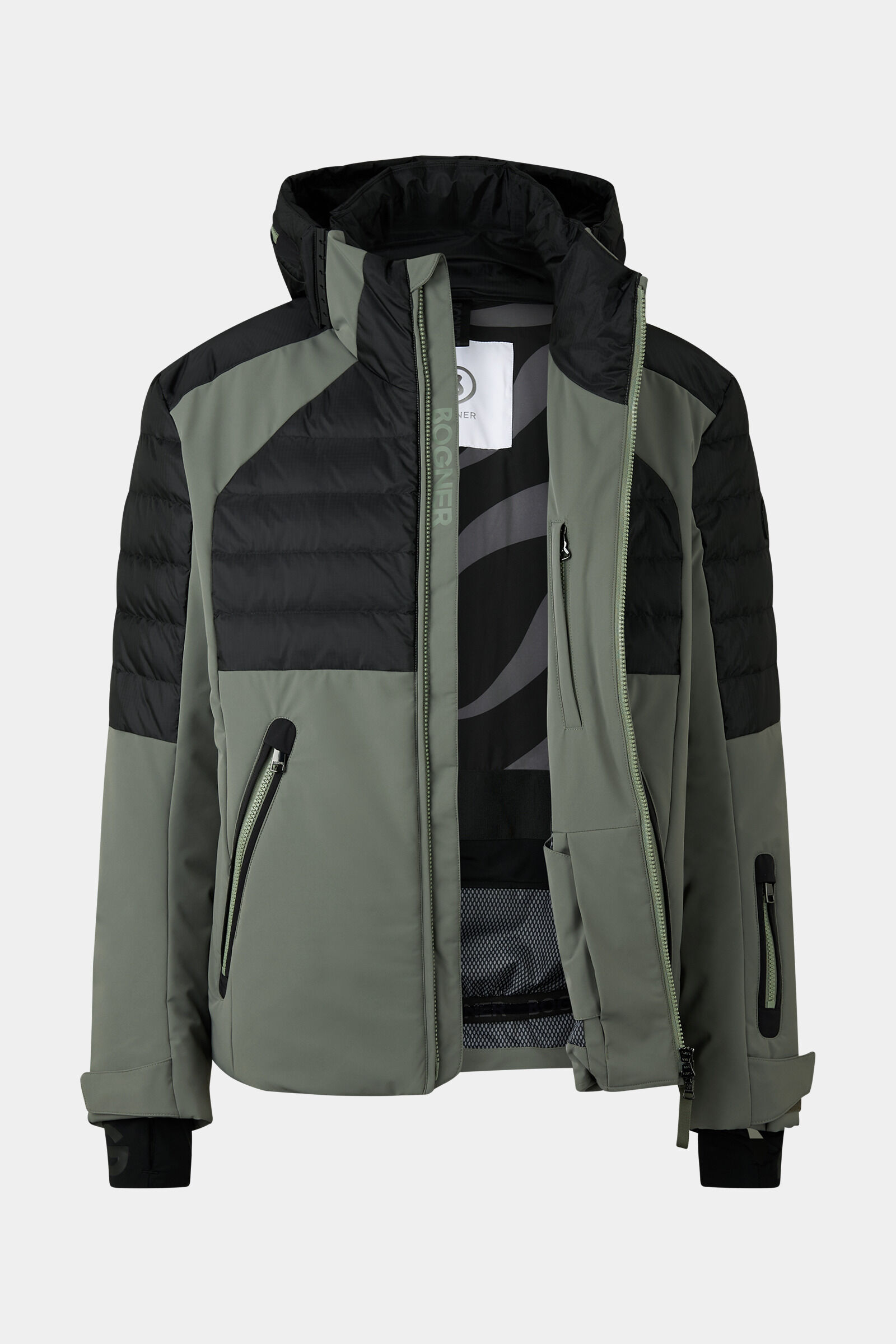Henik down ski jacket Eucalyptus/black
