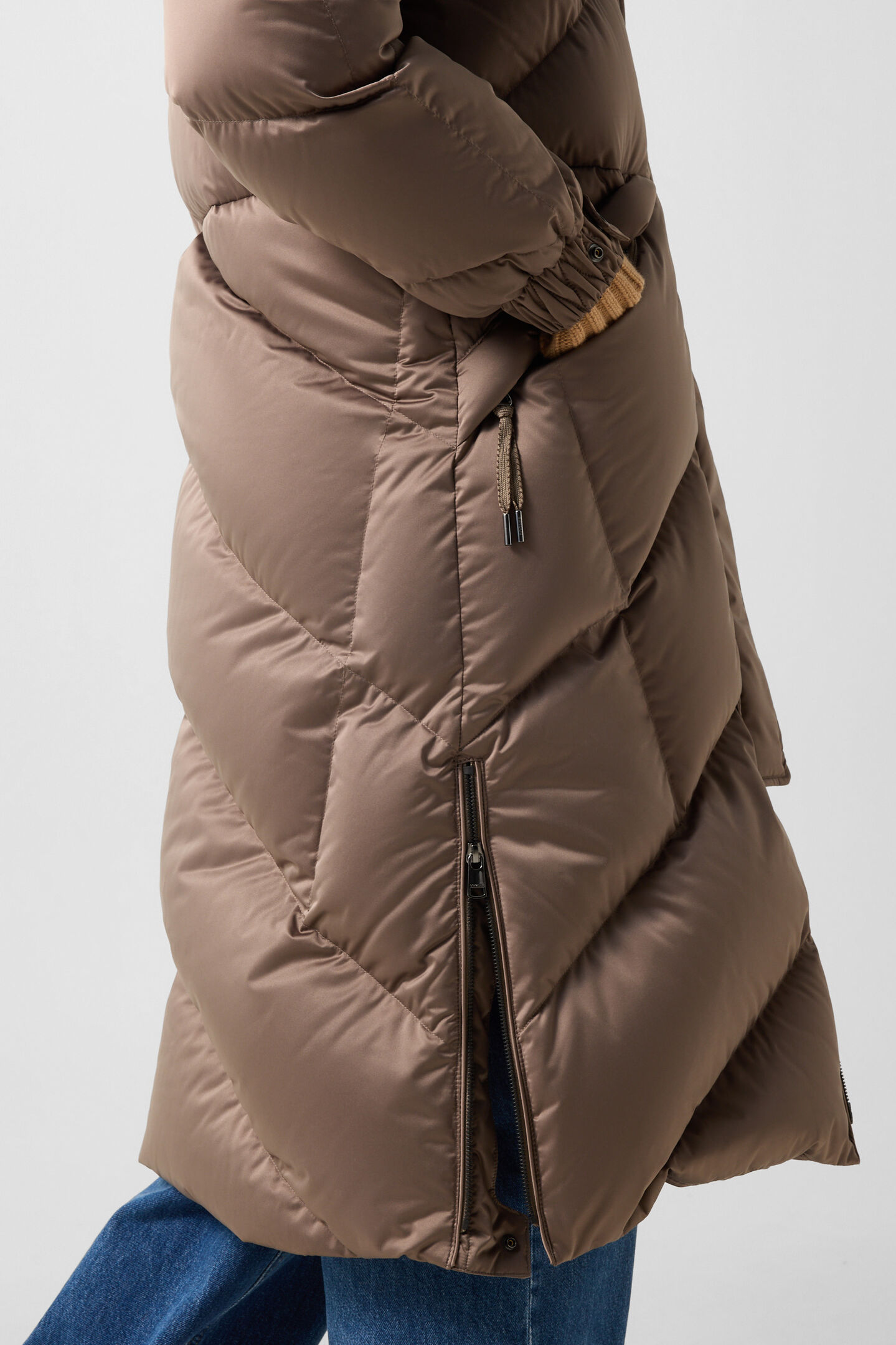 Ginny down coat Grey-brown