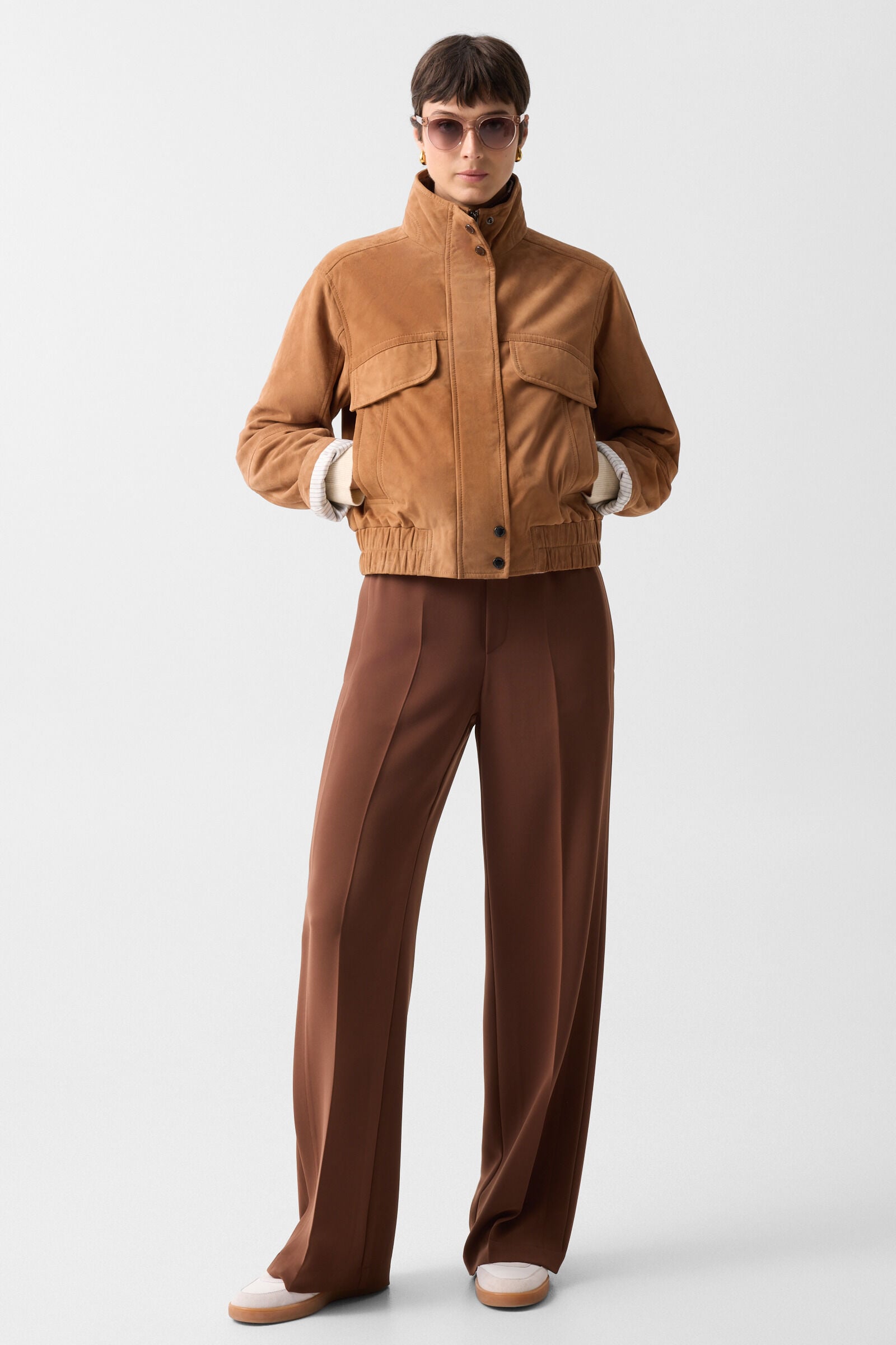 Leder-Blouson Anouk Cognac