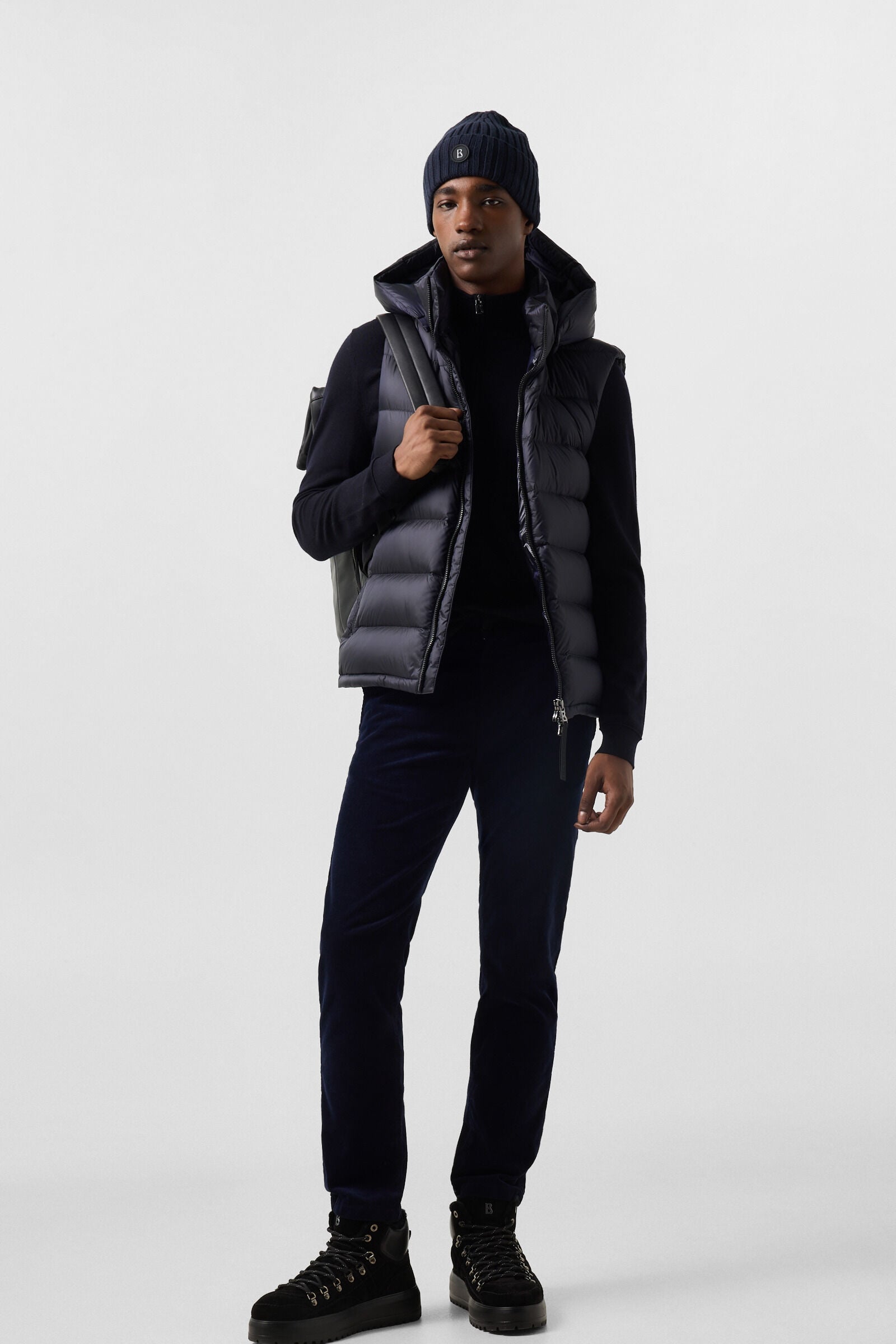 Riley Casual Corduroy Trousers Navy
