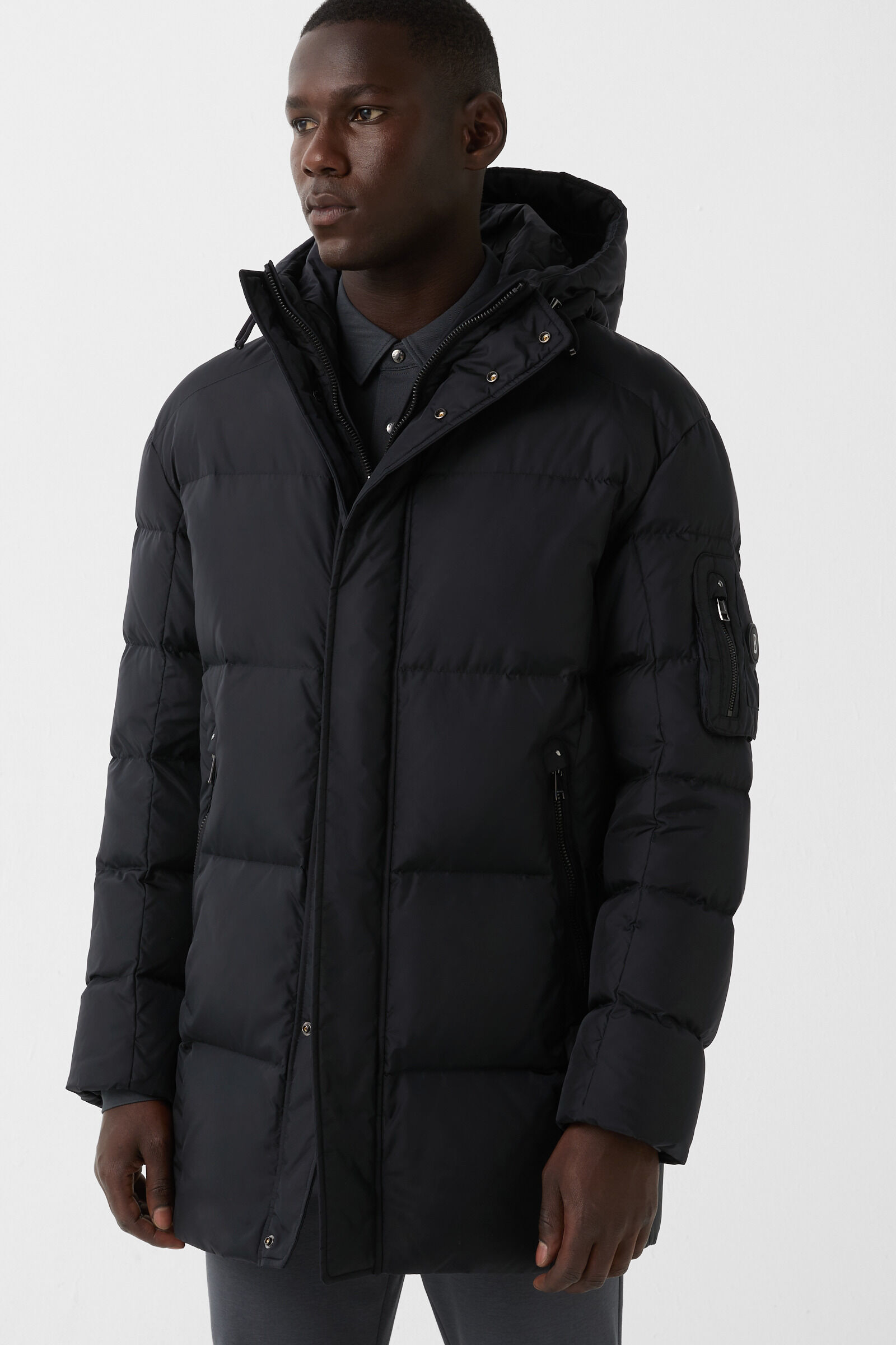 Jones down short coat Black