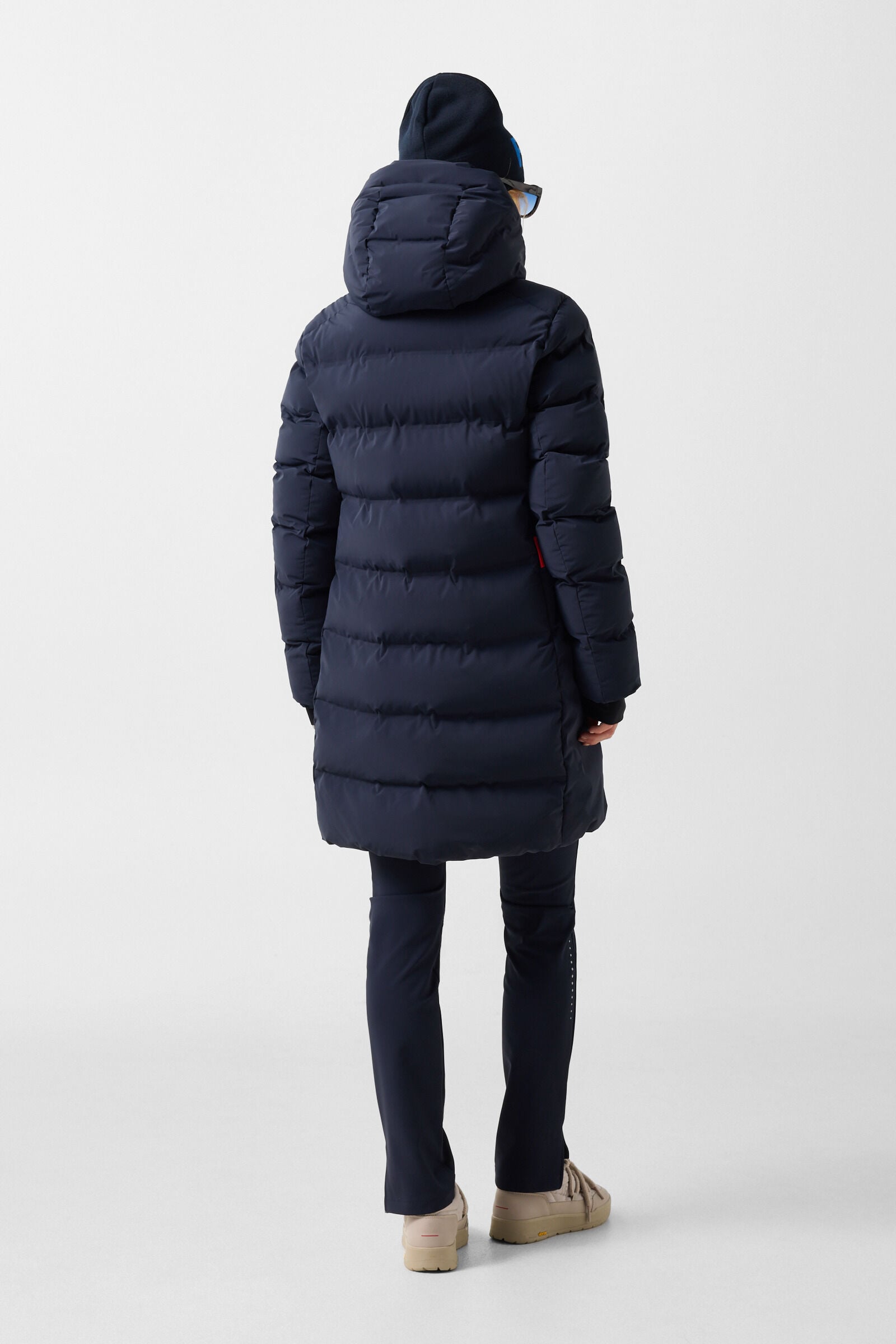 Tec-Aen quilted coat Navy