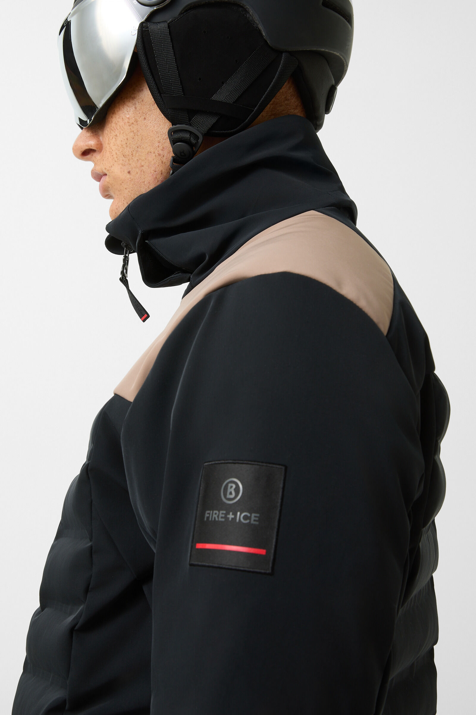 Radek ski jacket Black/beige