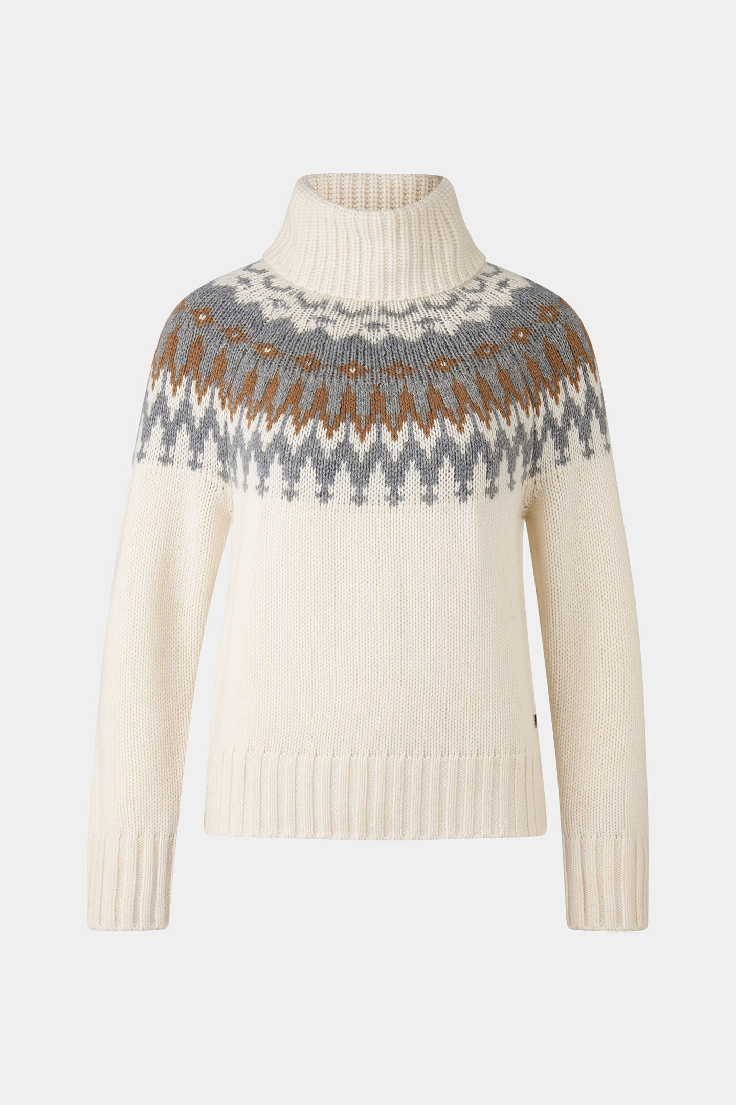 Norwegian jumper Ingrid Cream/grey/hazel