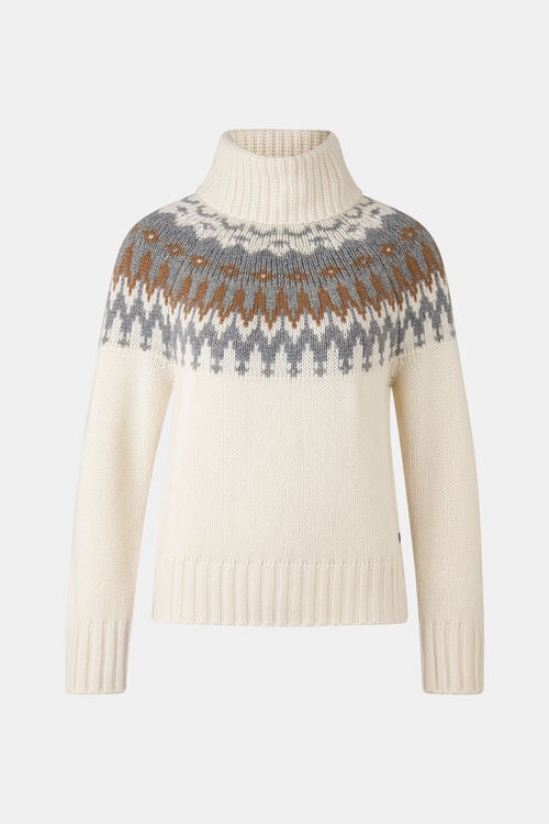 Norweger-Pullover Ingrid Creme/Grau/Hazel
