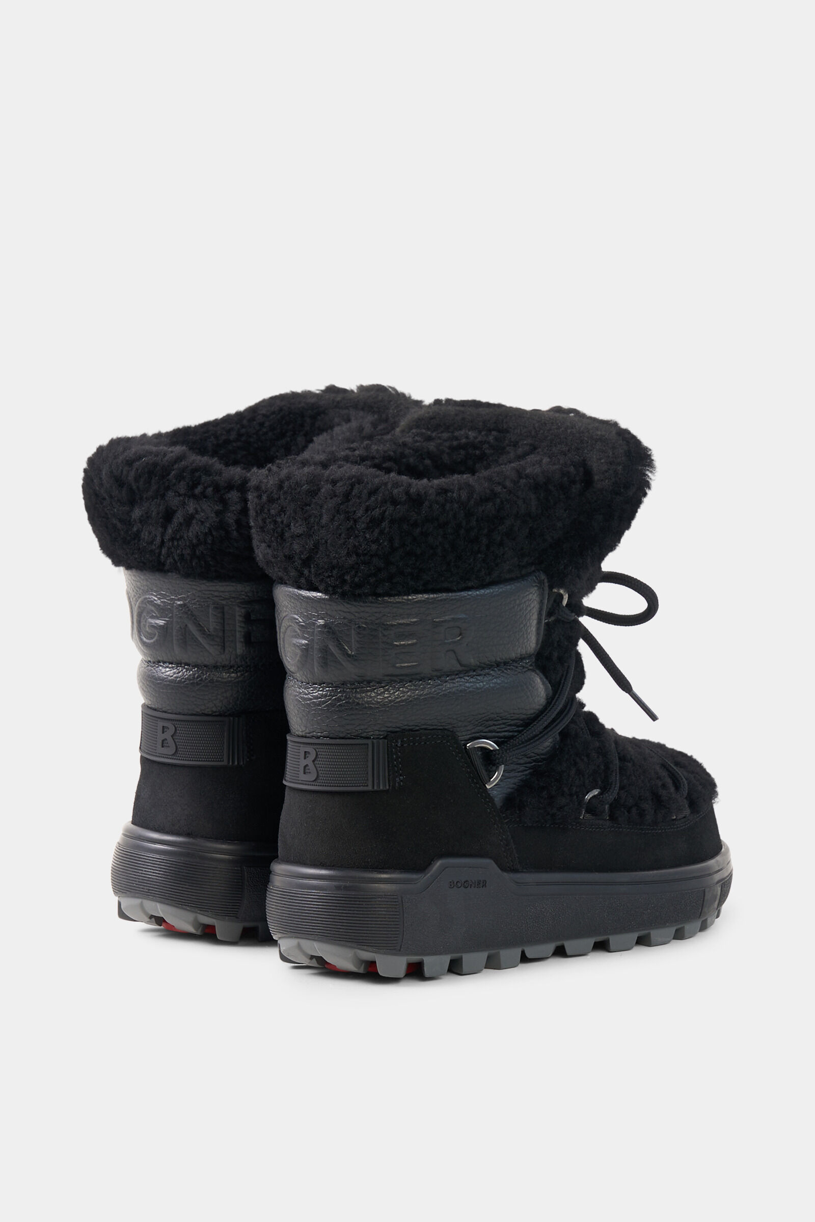 Snow Boots Chamonix mit Spikes Schwarz