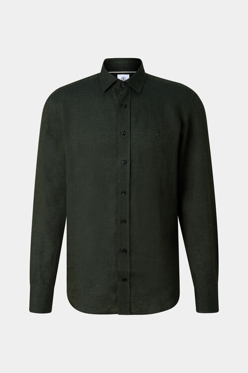 Leinen-Hemd Timi Oliv-Gr&uuml;n