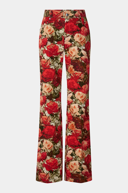 Flared fit jeans Jody Red/Green