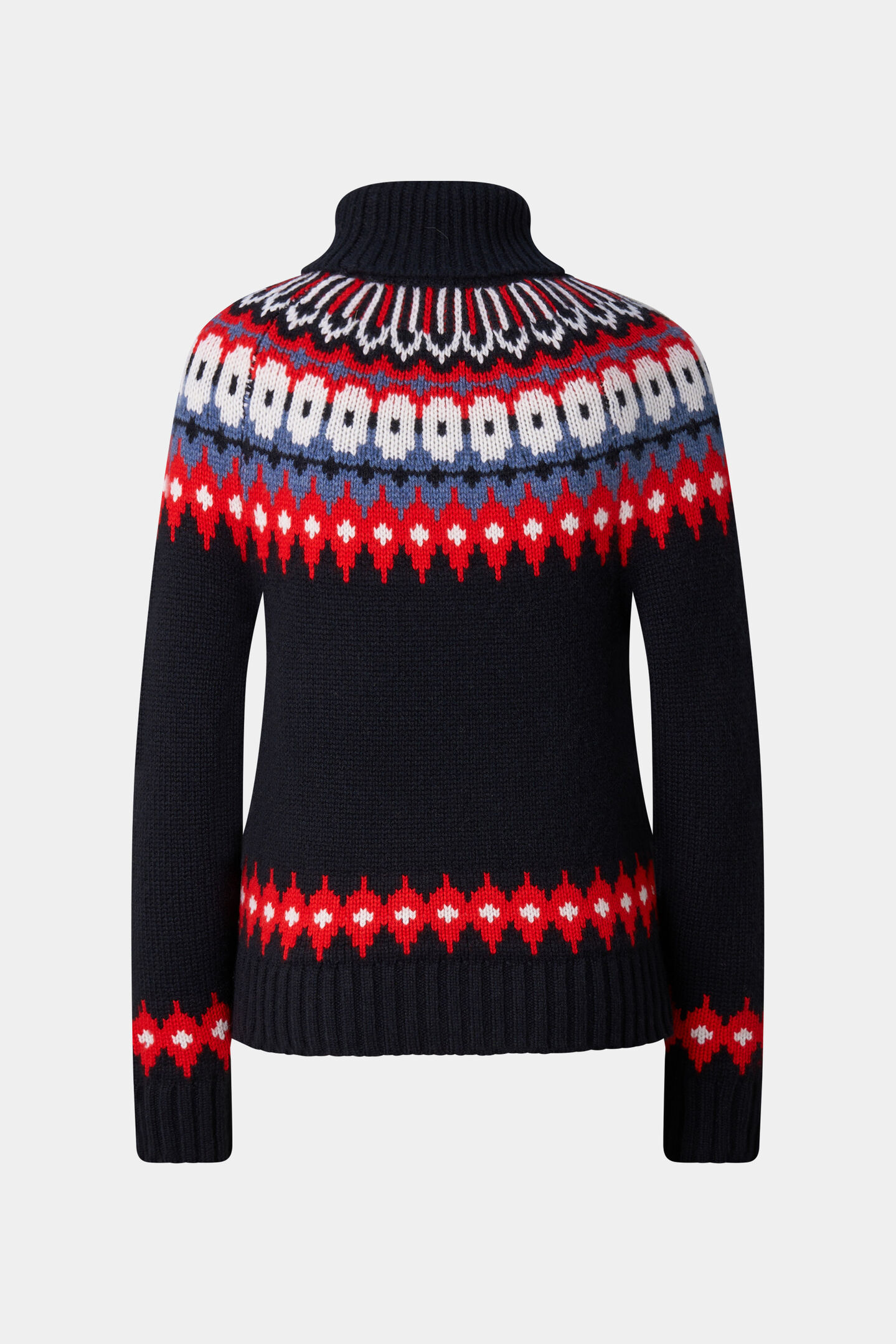Ingrid Cashmere Norwegian Pullover Navy/Red/Blue