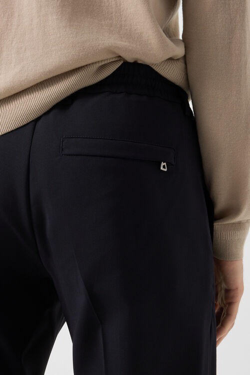 Schurwoll-Hose Marcus Navy-Blau