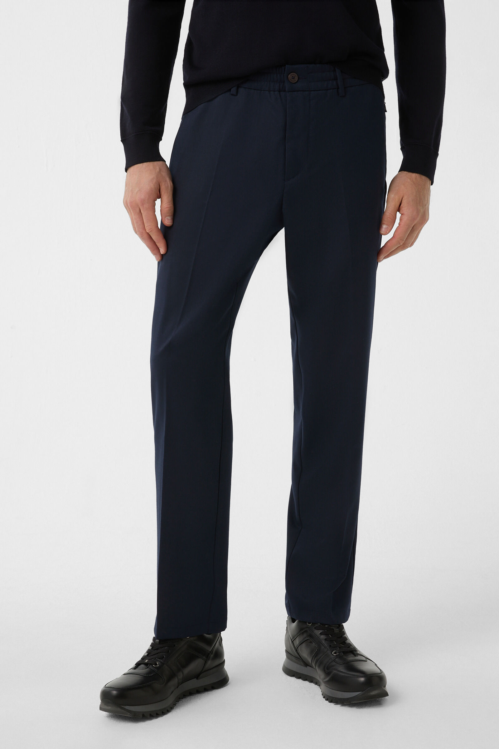 Pleated trousers Marcus Navy blue