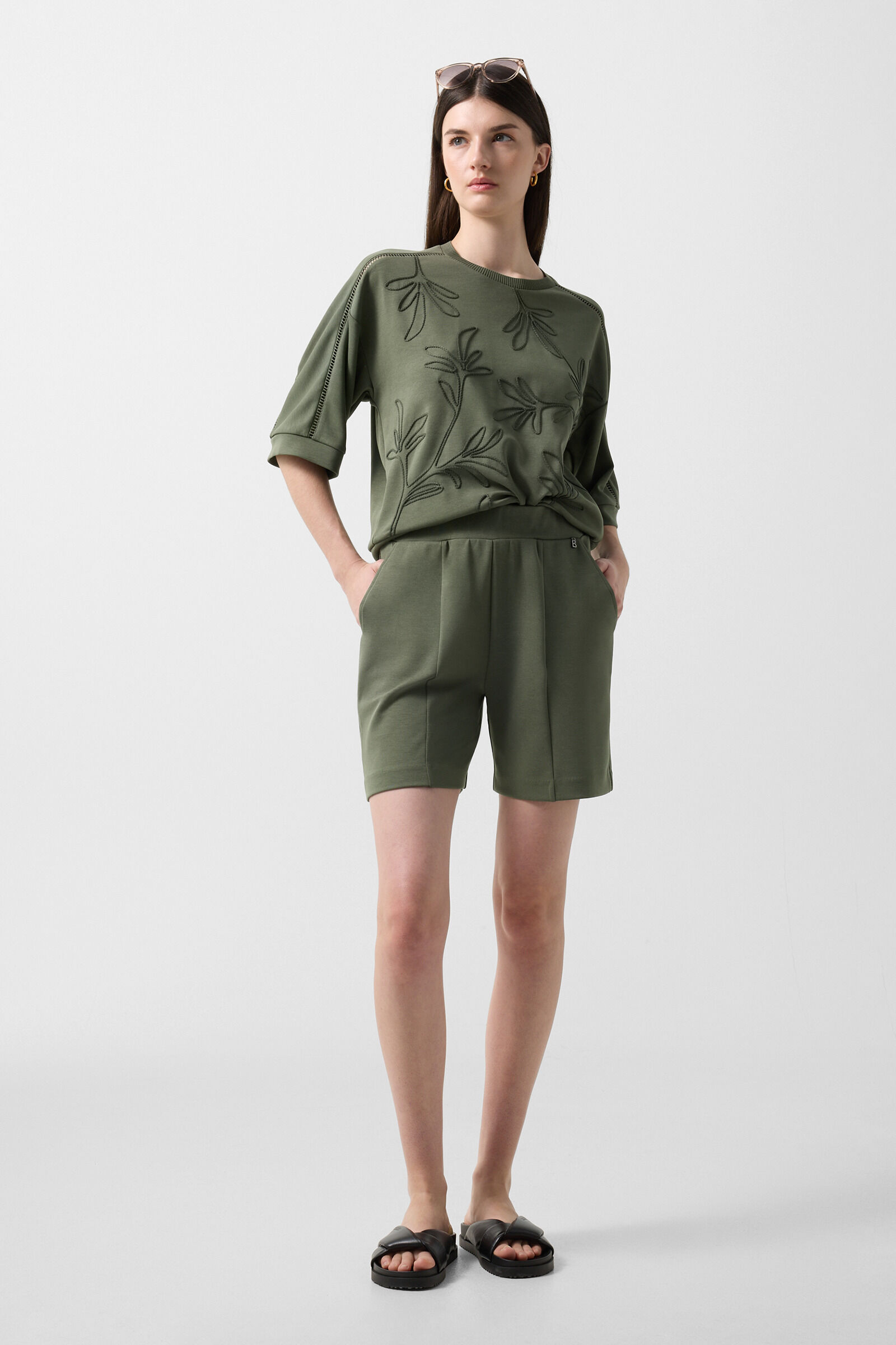Romi jersey shorts Olive green