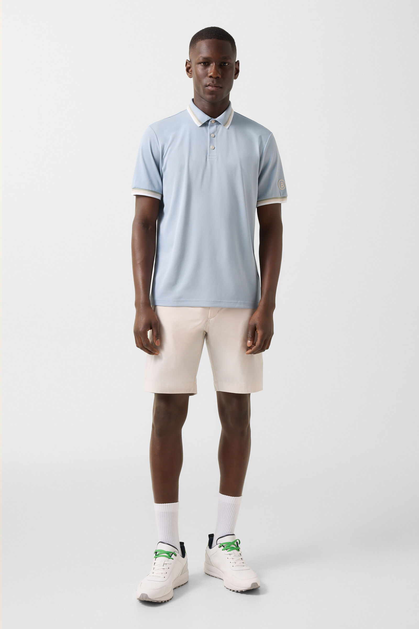 Arik functional short-sleeved top Misty blue